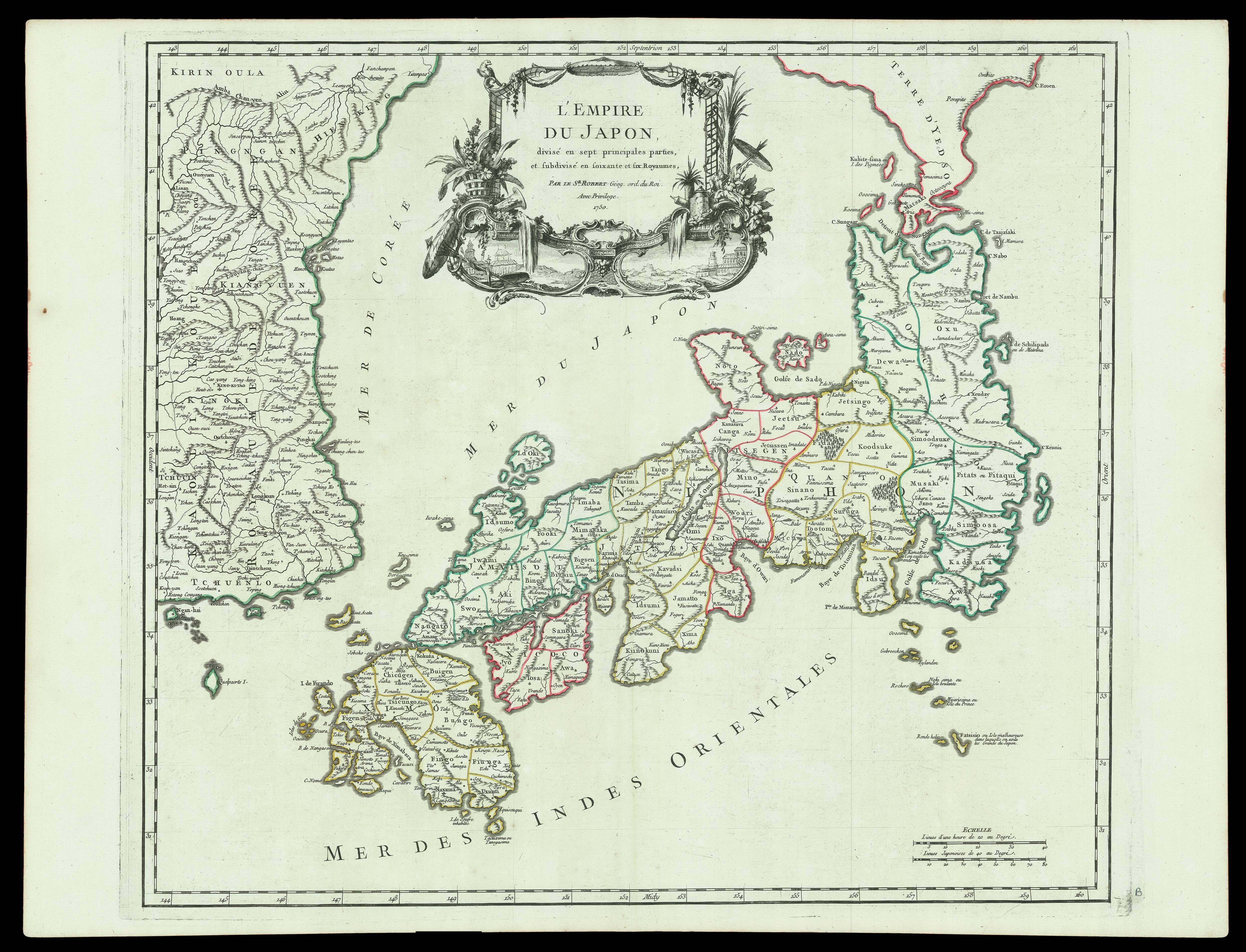 ROBERT DE VAUGONDY, Gilles L'Empire du Japon.