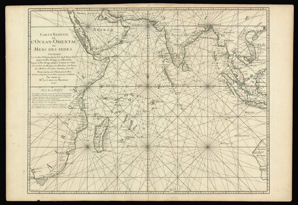 BELLIN, Jacques Nicolas Carte reduite de L'Ocean-Oriental ou Mar des Indes