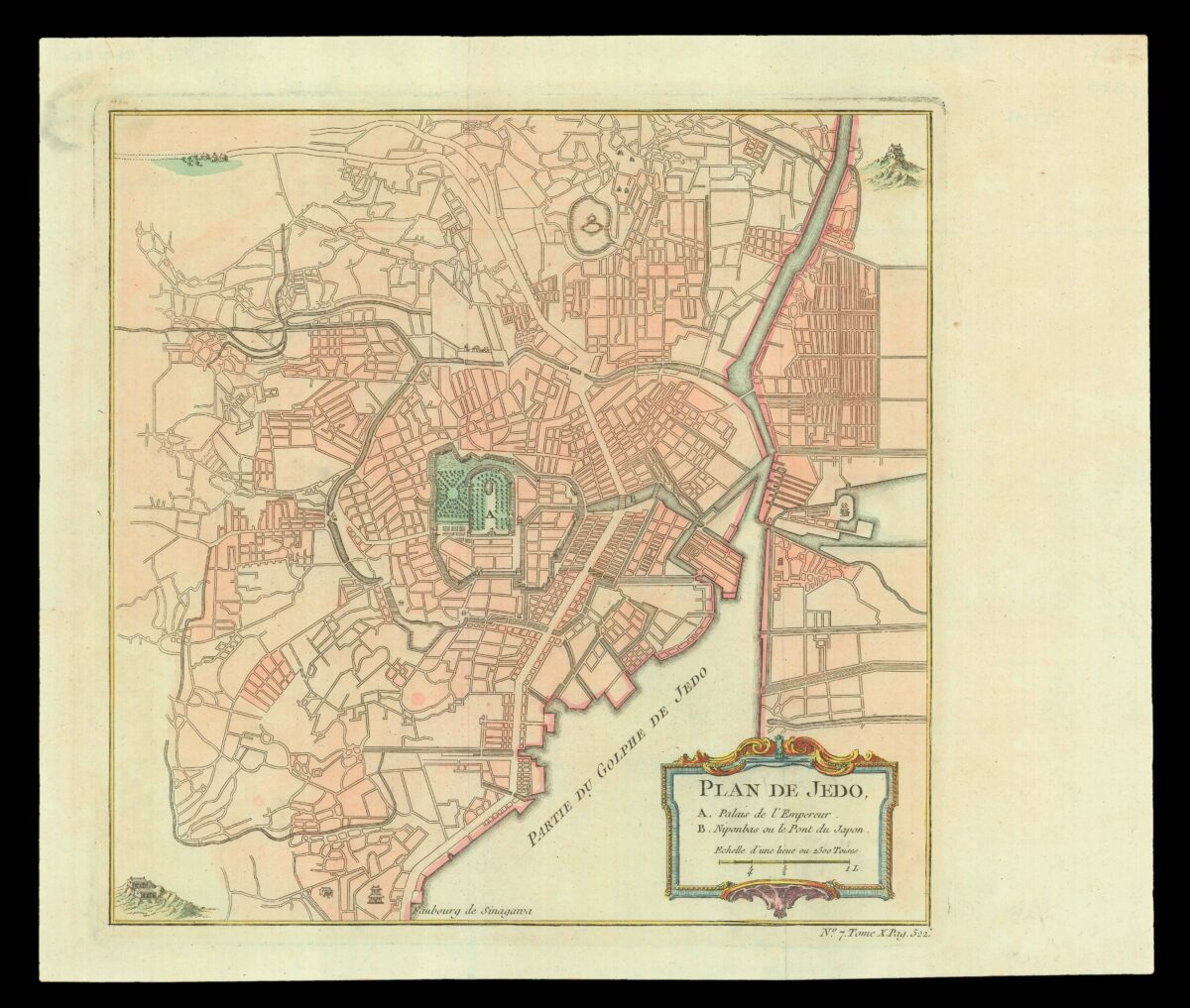 BELLIN, Jacques Nicolas, and Abbé Antoine François de PRÉVOST Plan de Jedo