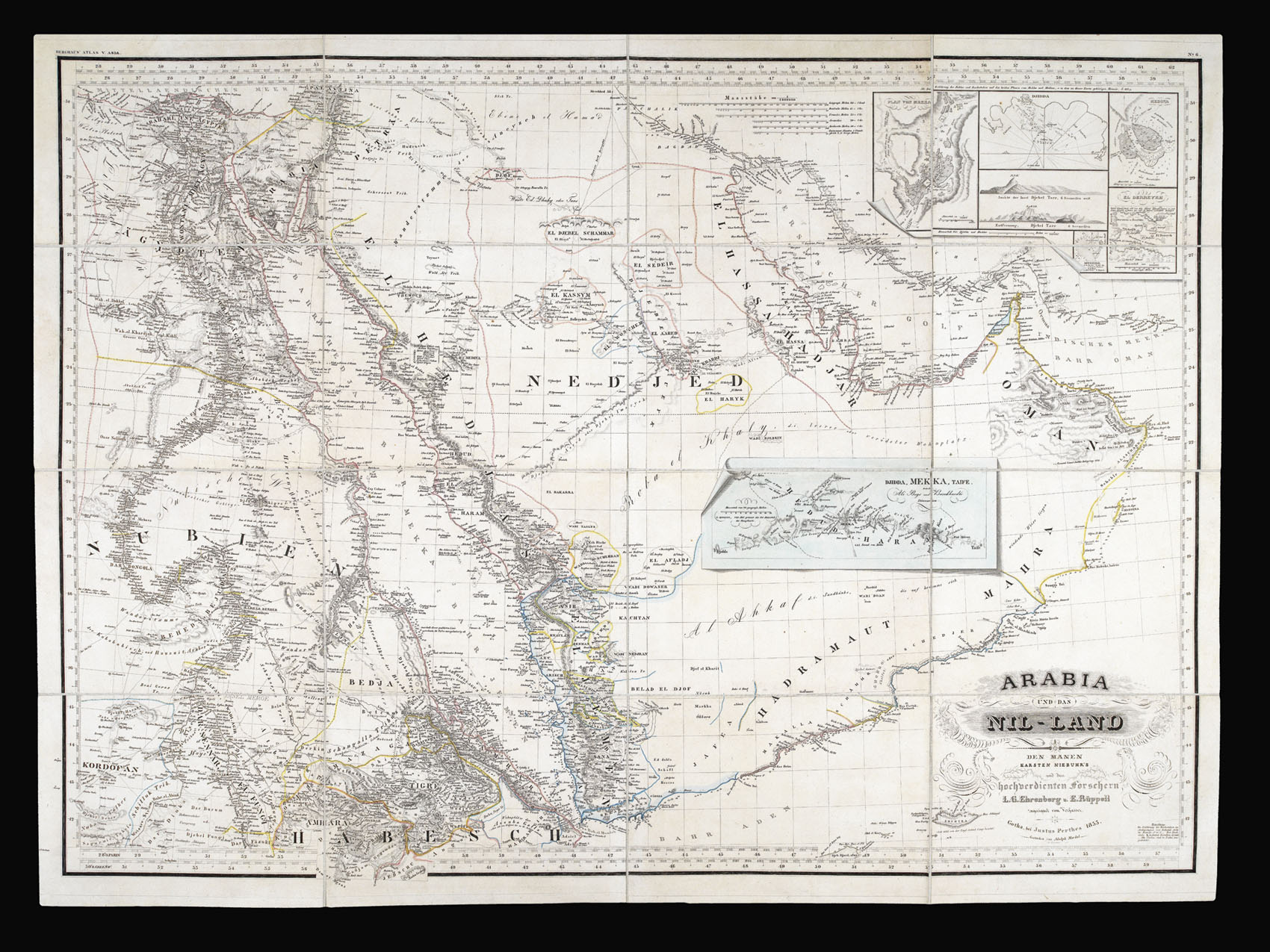 EHRENBERG, L.G. and RÜPPELL, Eduard Arabia und das Nil-Land