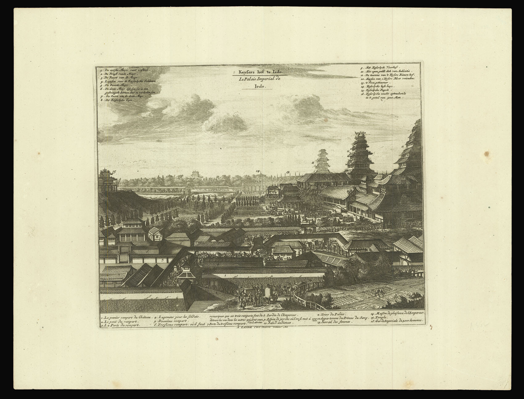 [Anonymous] Keysers hof te Iedo. Le Palais Imperial de Iedo.