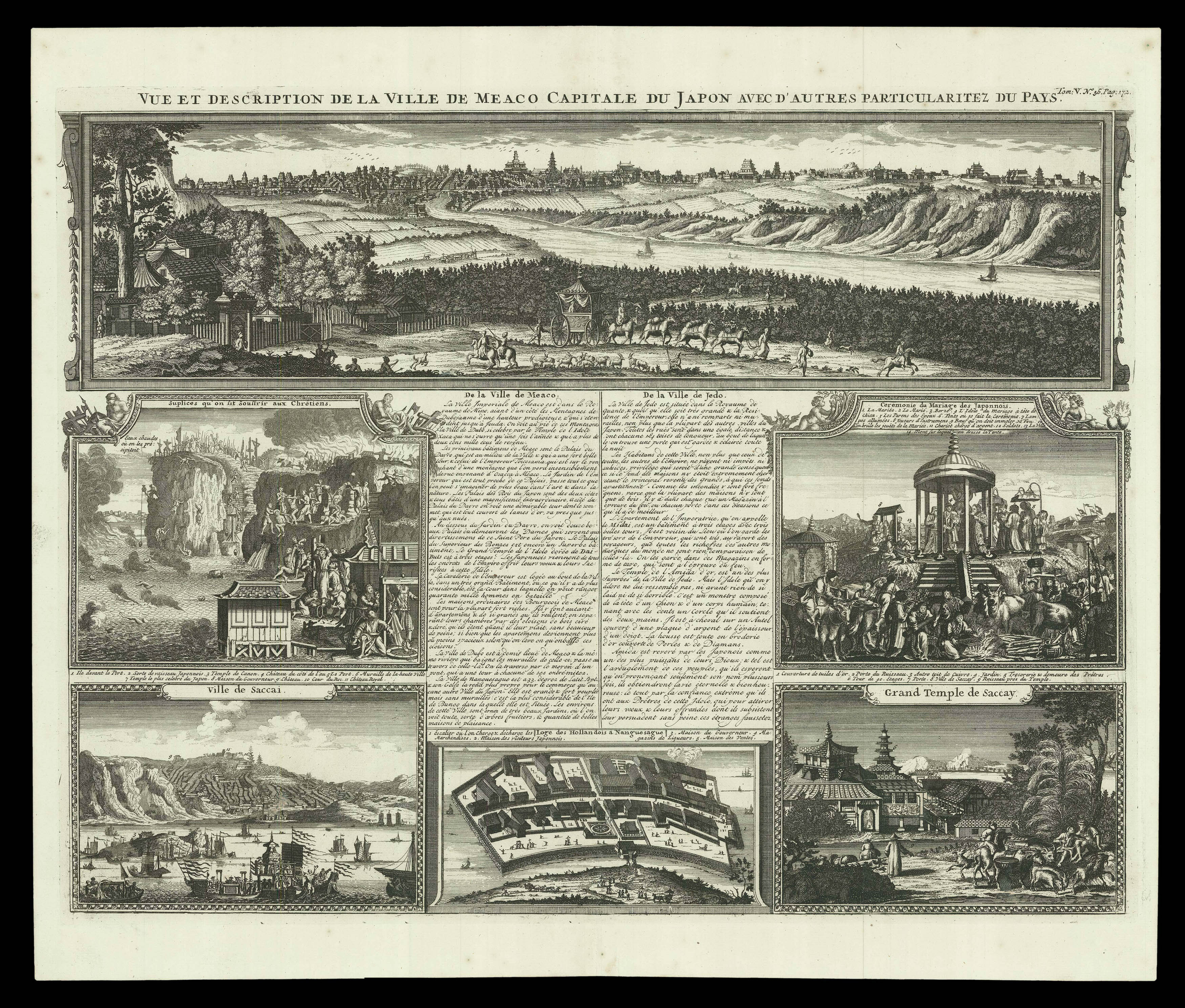 CHATELAIN, Henri Abraham Vue et Description de la Ville de Meaco Capitale du Japon