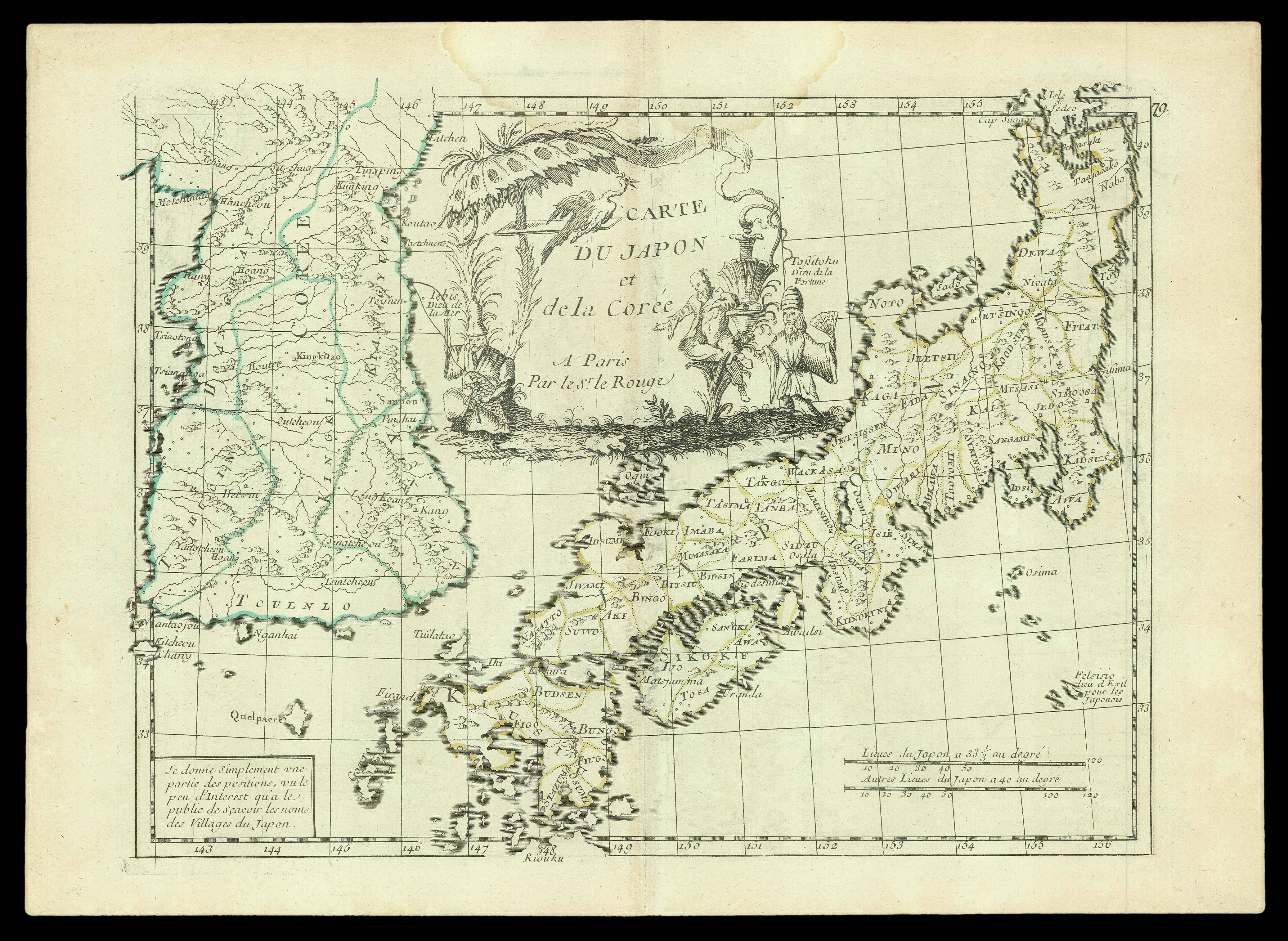 LE ROUGE, George Louis Carte du Japon et de la Coree.