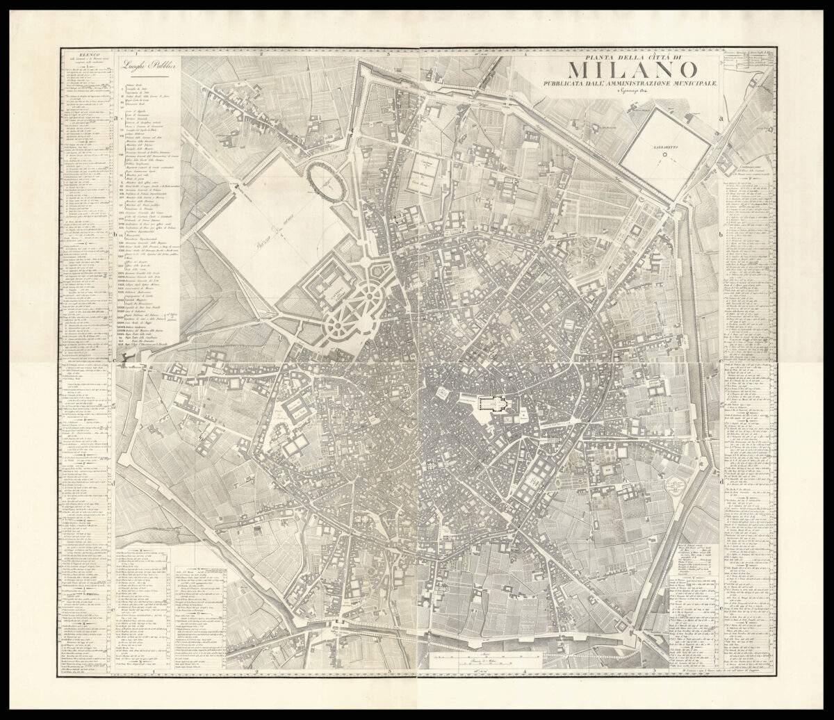 [ASTRONOMI DI BRERA] Pianta della città di Milano [Plan of the city of Milan].
