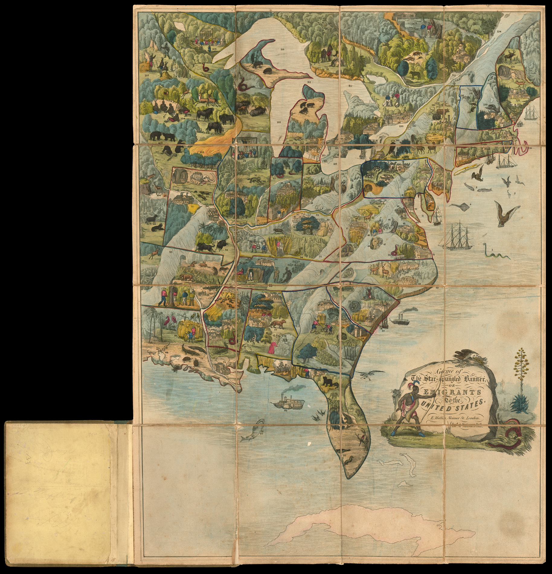 WALLIS, Edward Game of the Star-Spangled Banner, Or Emigrants to the United States