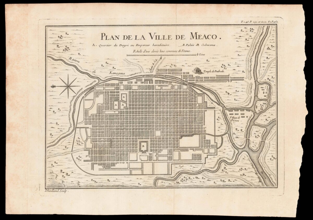 DE CHARLEVOIX, Pierre Francois Xavier Plan de la Ville de Meaco