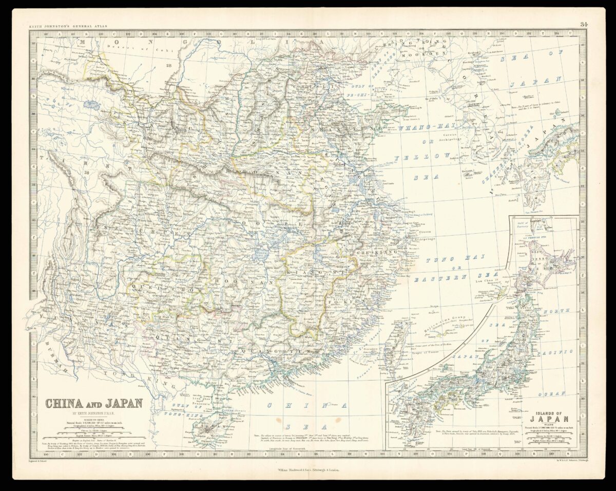 JOHNSTON, W[illiam] and A[lexander] K[eith] China and Japan.