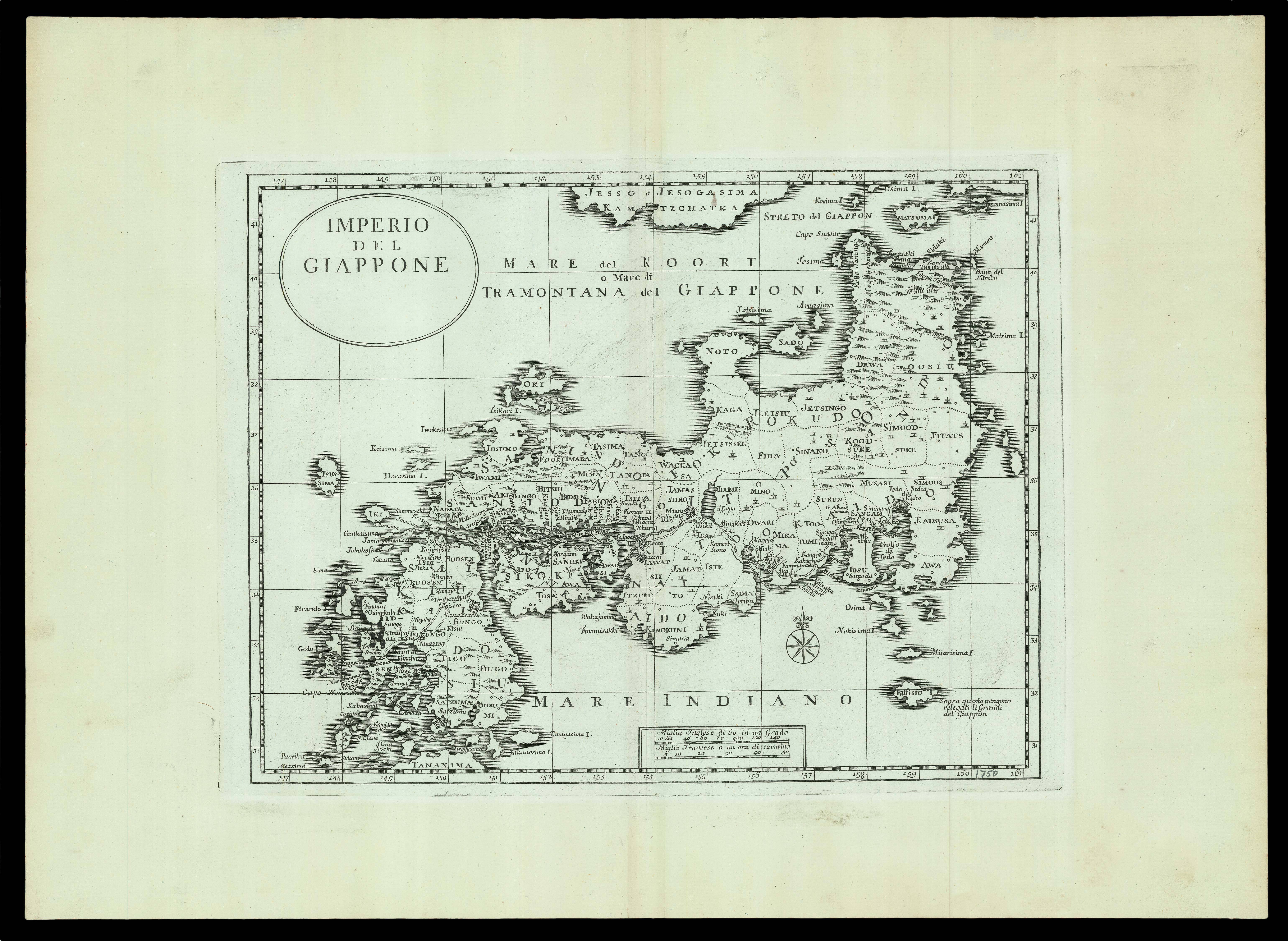 KAEMPFER, Engelbert; TIRION, Isaak; ALBRIZZI, Giovanni Battista and DE L'ISLE, Guillaume Imperio del Giappone
