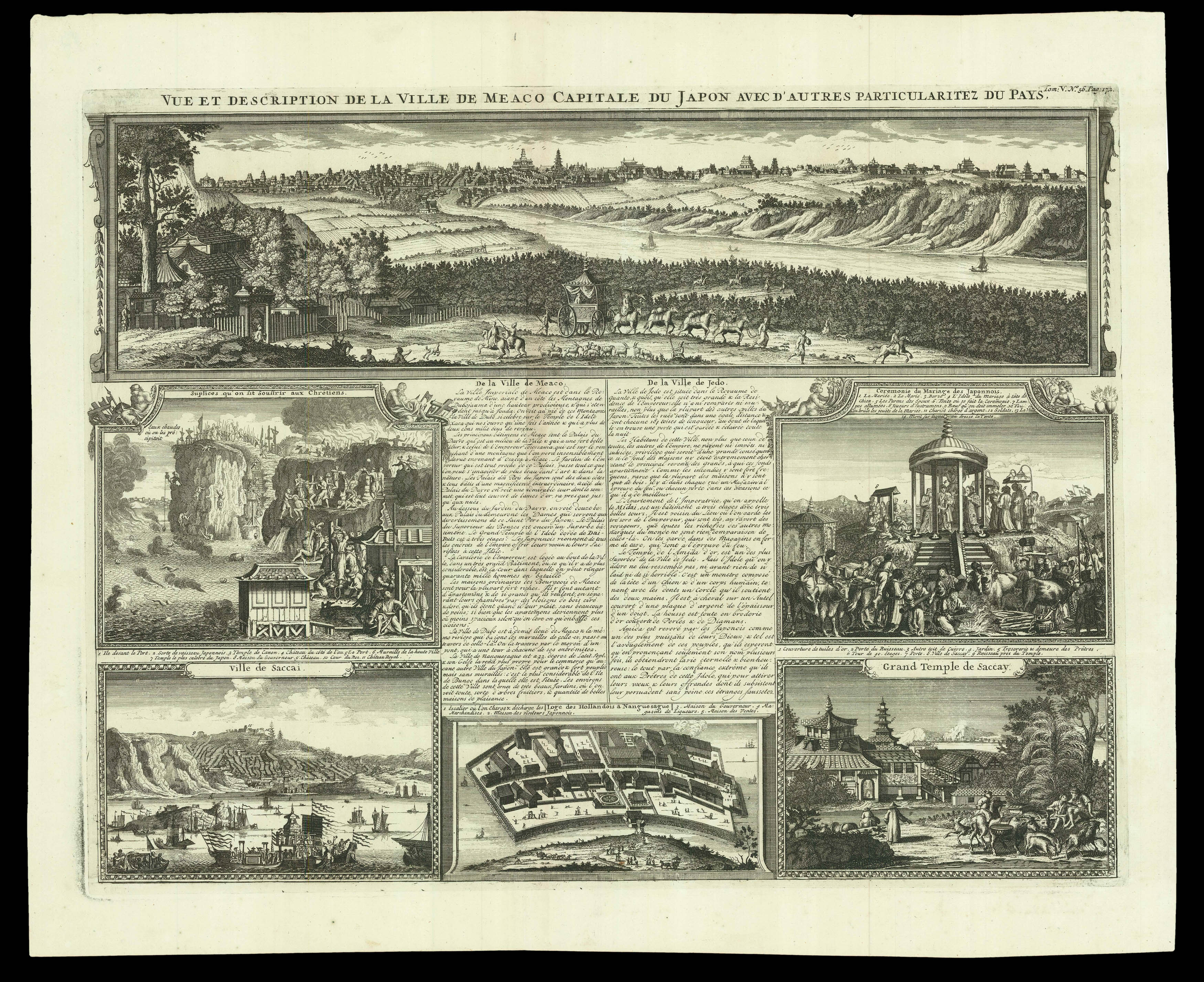 CHATELAIN, Henri Abraham Vue et Description de la Ville de Meaco Capitale du Japon