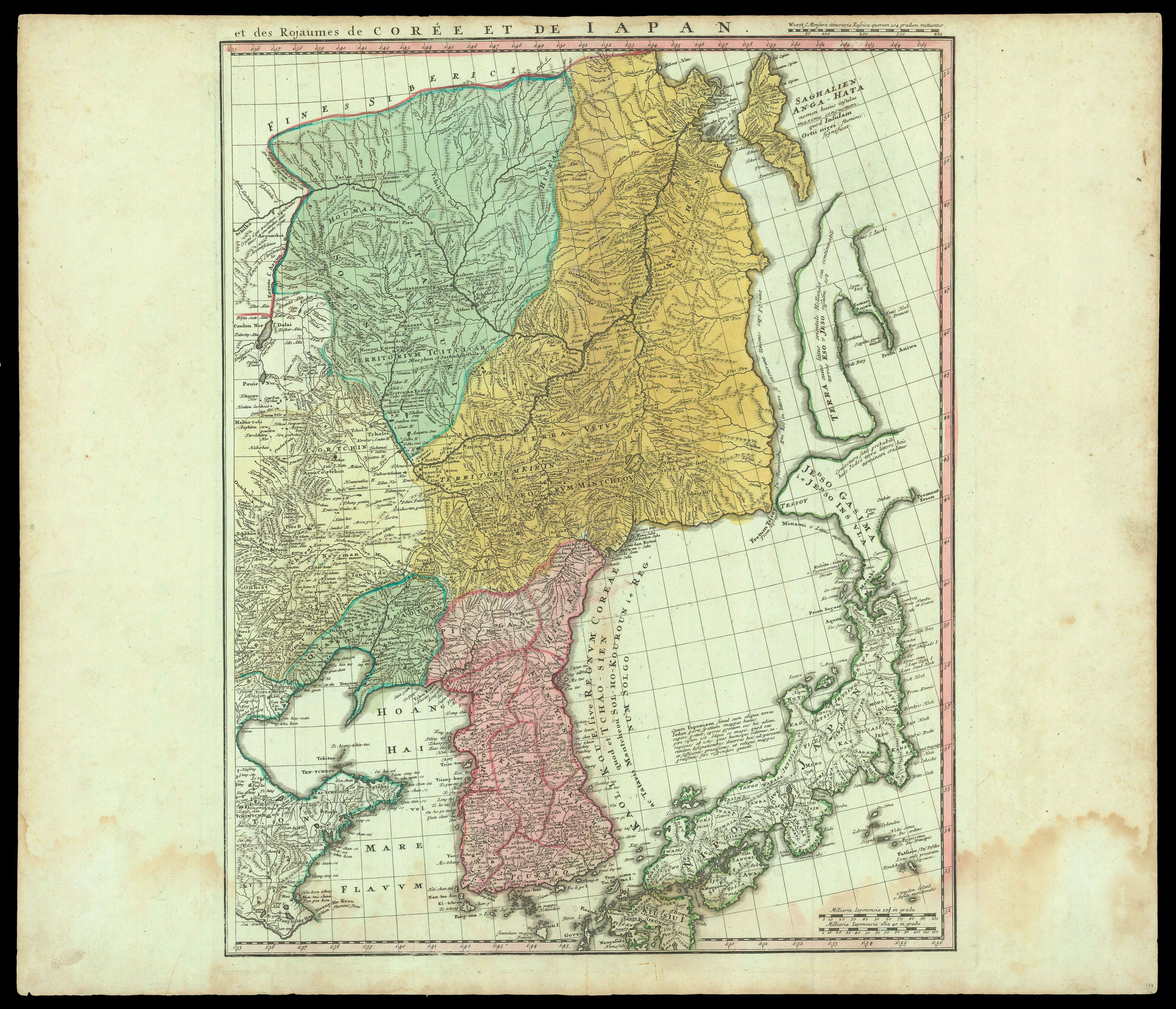 MAYER, Tobias [Carte Generale de Tartarie Chinoise] des Royaumes de Coree et de Iapan