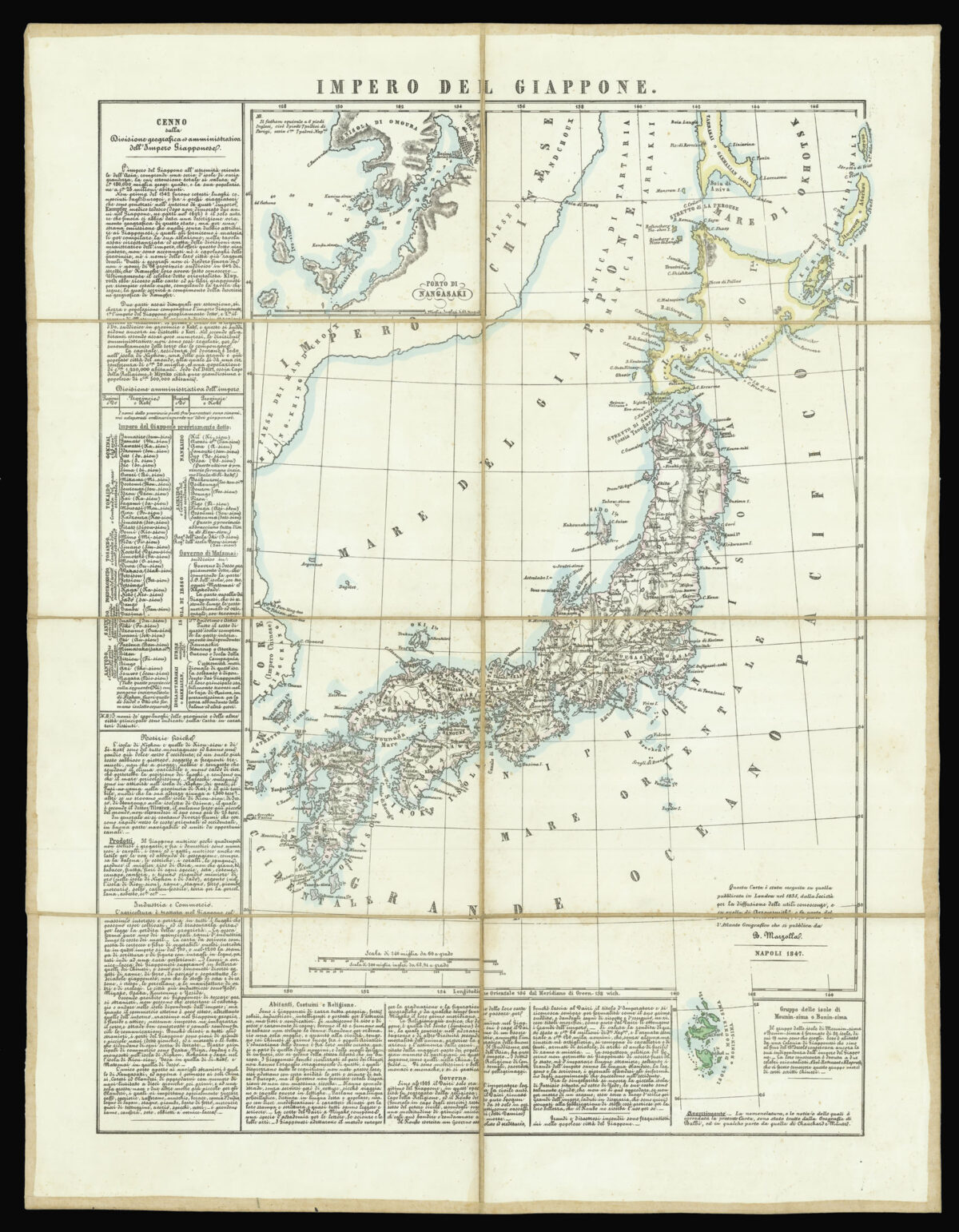 MARZOLLA, Benedetto after the Society for the Diffusion of Useful Knowledge and ARROWSMITH, Aaron Impero del Giappone