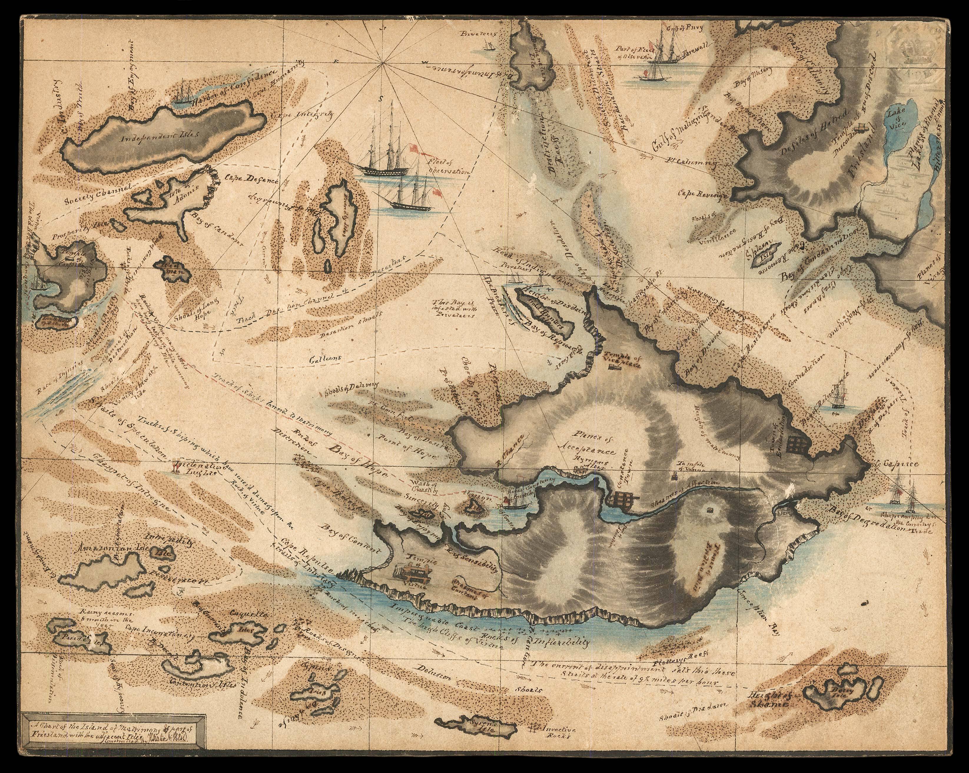 N., Horatio [?] A chart of the Island of Matrimony and part of Friesland