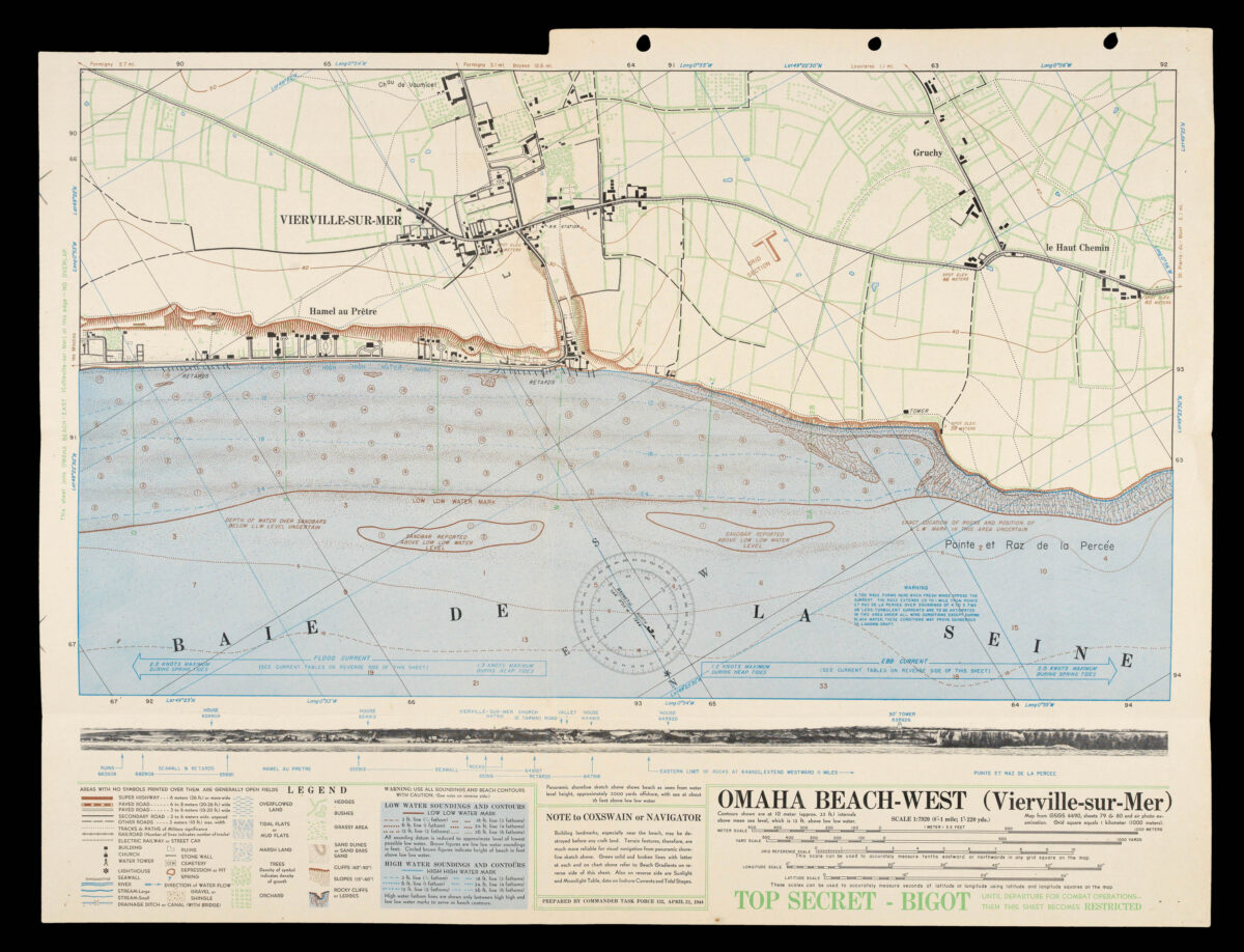 D-DAY LANDINGS Omaha Beach – East (Colleville-sur-Mer) [and] Omaha Beach-West (Vierville-sur-Mer).