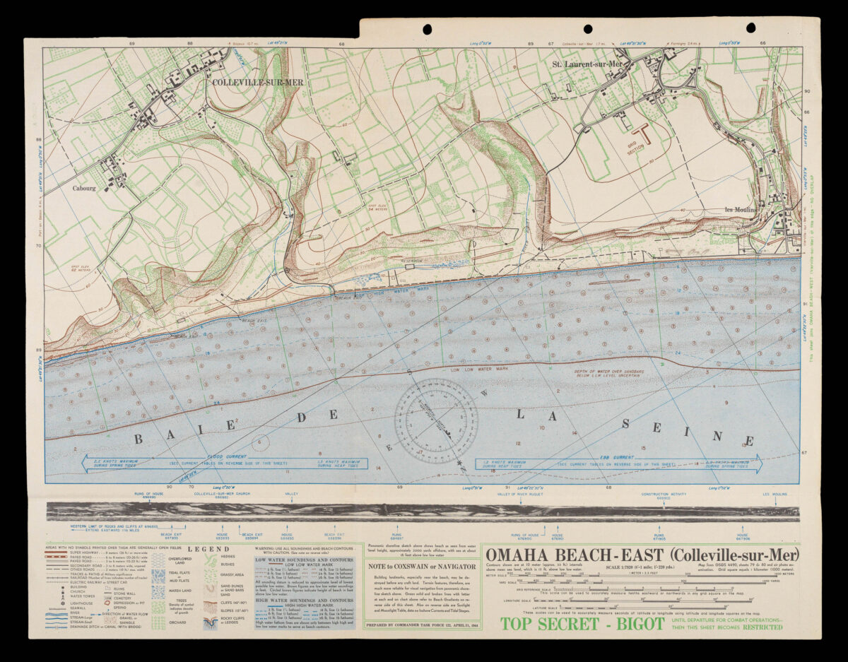 D-DAY LANDINGS Omaha Beach – East (Colleville-sur-Mer) [and] Omaha Beach-West (Vierville-sur-Mer).