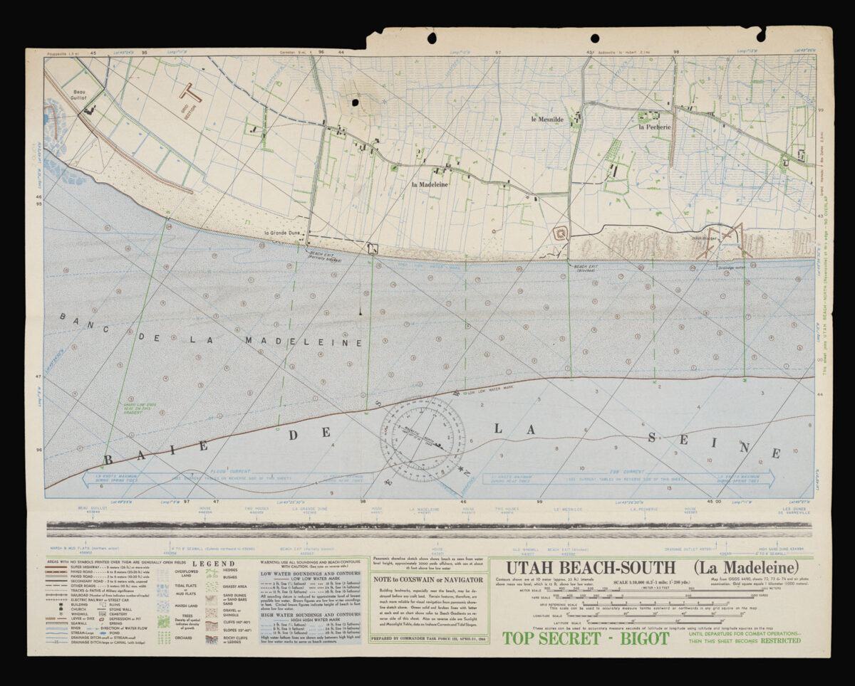D-DAY LANDINGS Utah Beach-South (La Madeleine) [and] Utah Beach-North (Ravenoville).