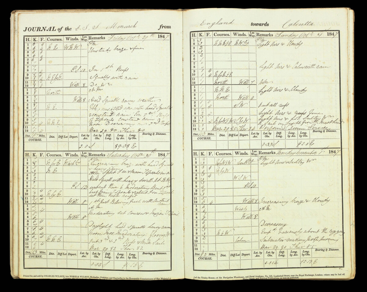 HATCHETT, Edward A Journal of The Proceedings on Board the E.I.S. Monarch