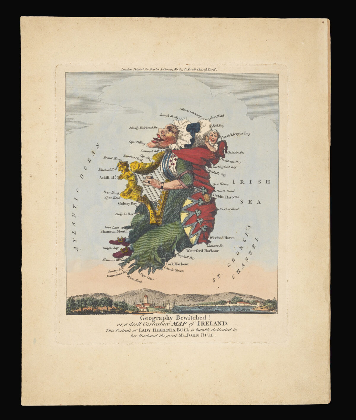 DIGHTON, Robert Geography Bewitched! Or a Droll caricature of Map of ENGLAND & WALES;