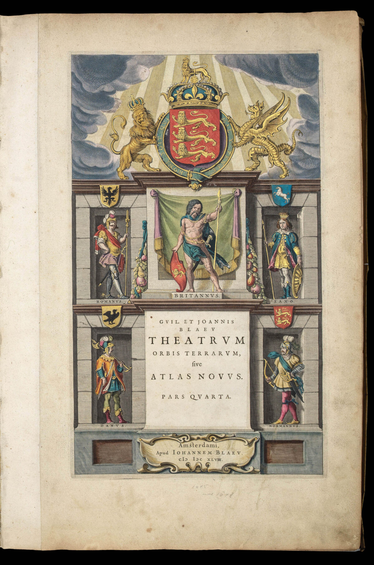 BLAEU, Johannes [England and Wales] Theatrum Orbis Terrarum sive Atlas Novus Pars Quarta.