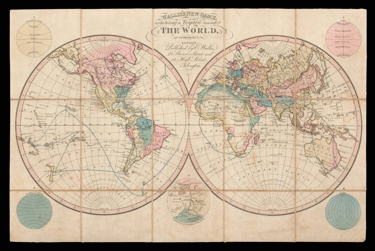 WALLIS, John Wallis's Complete Voyage Round the World. A New Geographical Pastime.