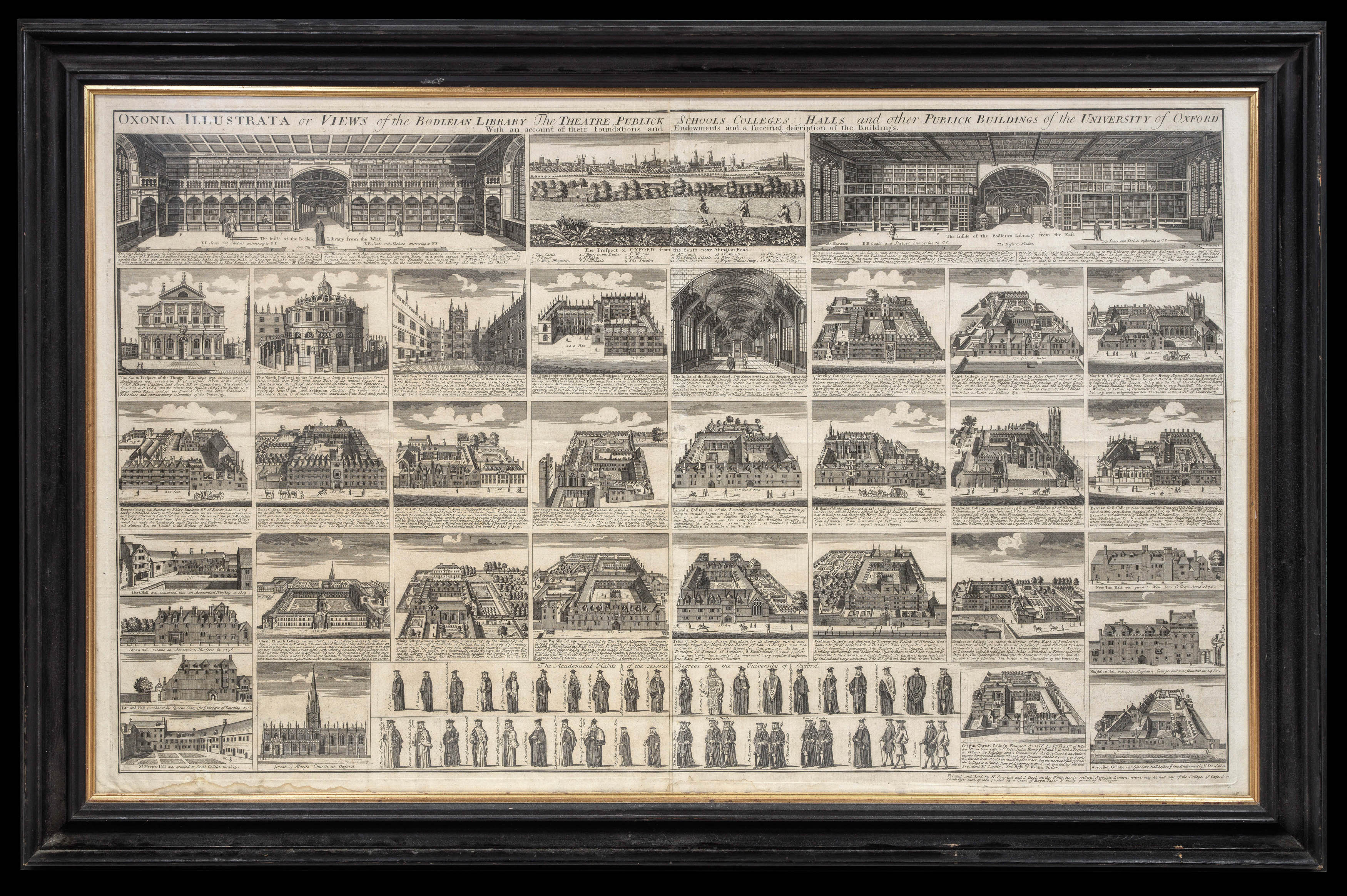 OVERTON, Henry; and HOOLE, John; after LOGGAN, David Oxonia Illustrata,