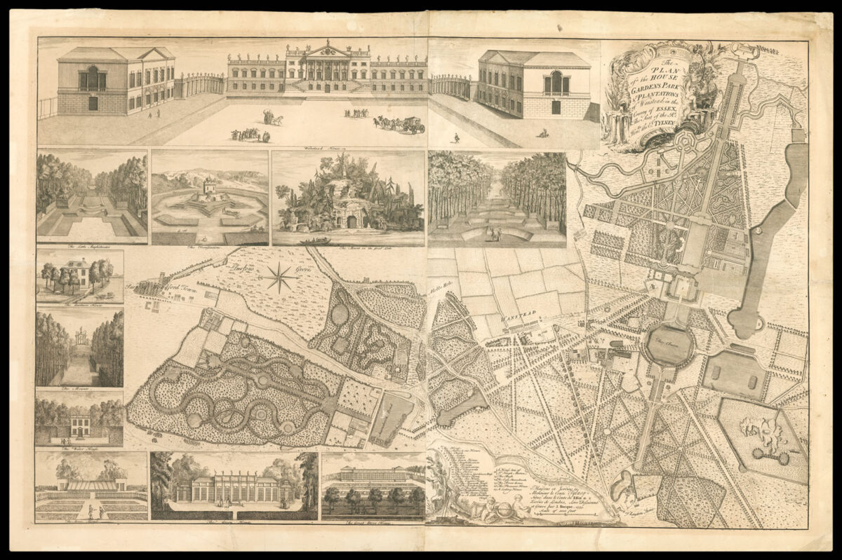 ROCQUE, John The Plan of the House, Gardens, Park and Plantations of Wanstead