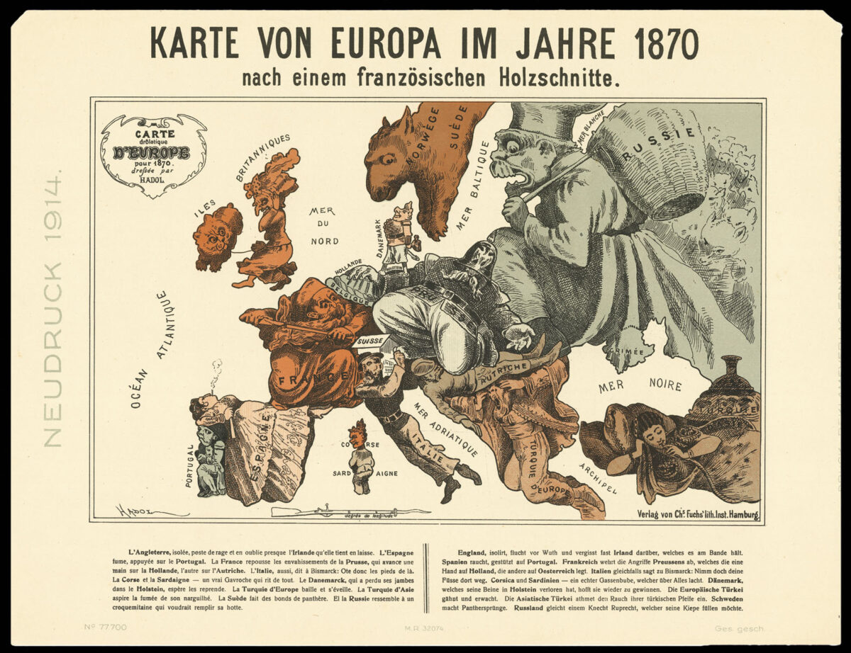 [HADOL, Paul] Nouvelle carte d'Europe dressee pour 1870.