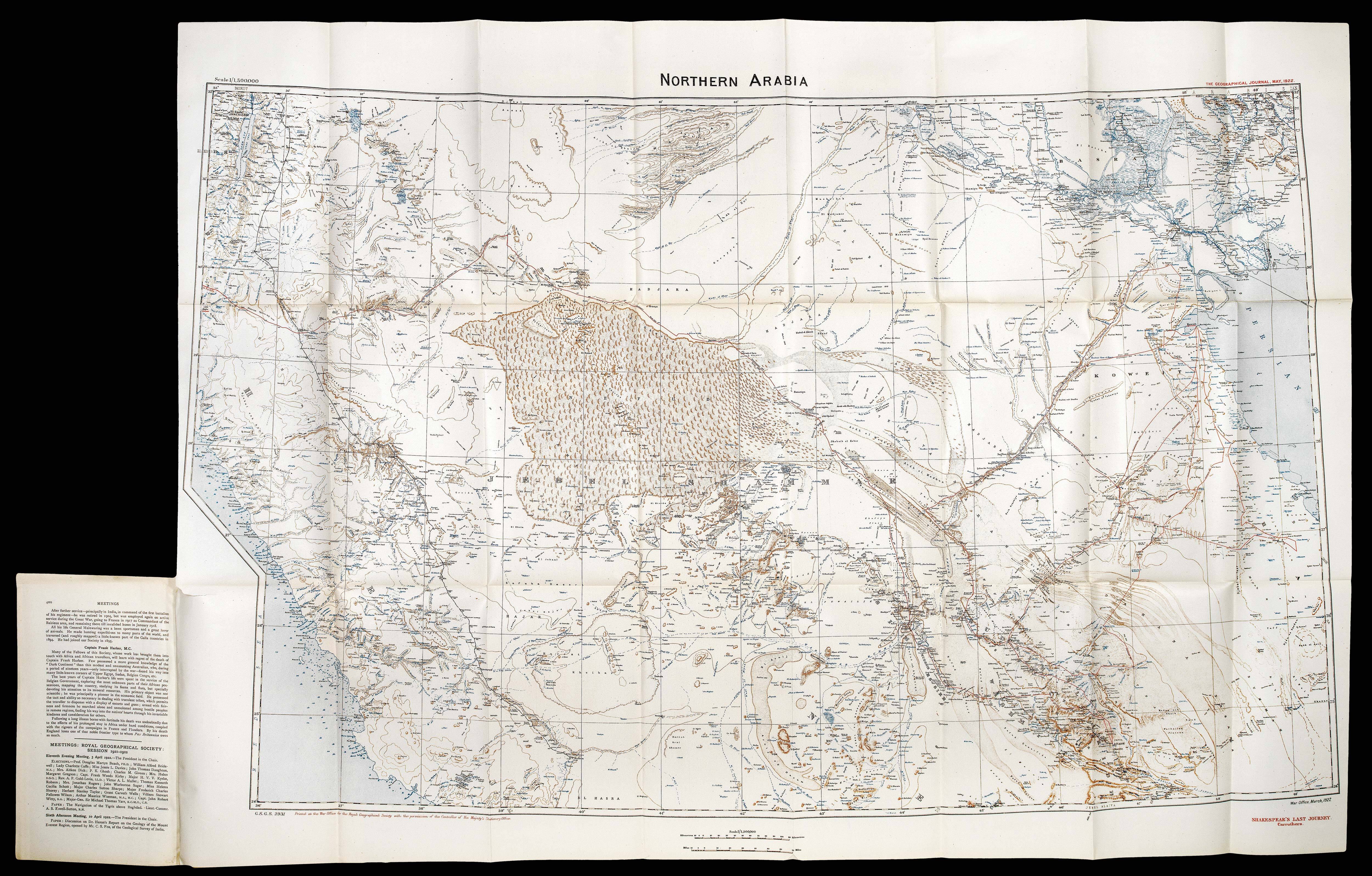 CARRUTHERS, Alexander Douglas Mitchell Northern Arabia.