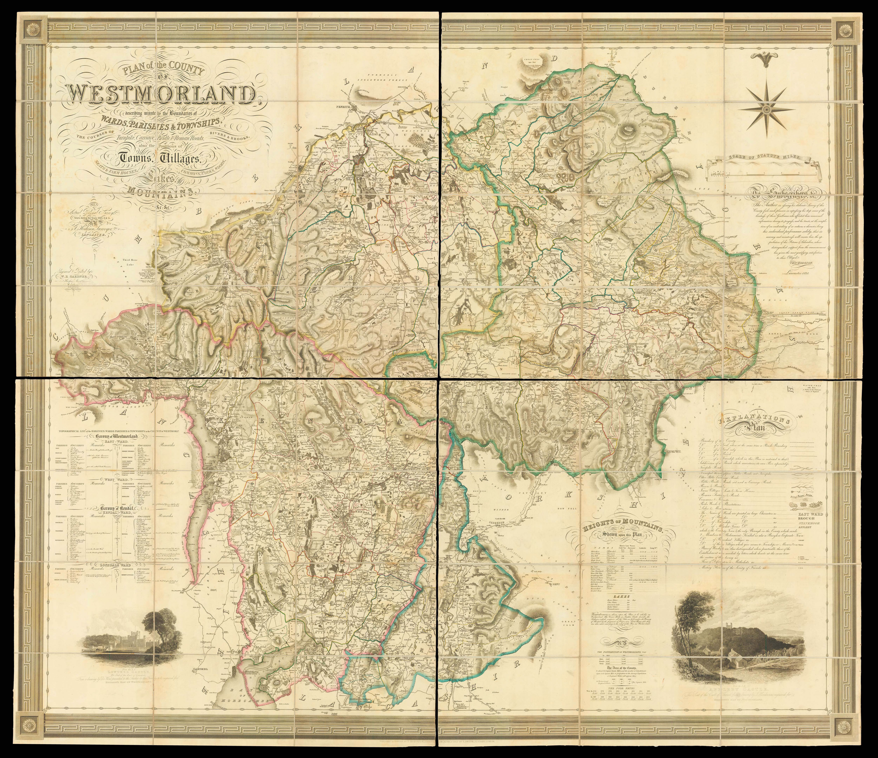 HODGSON, T[homas] Plan of the County of Westmorland