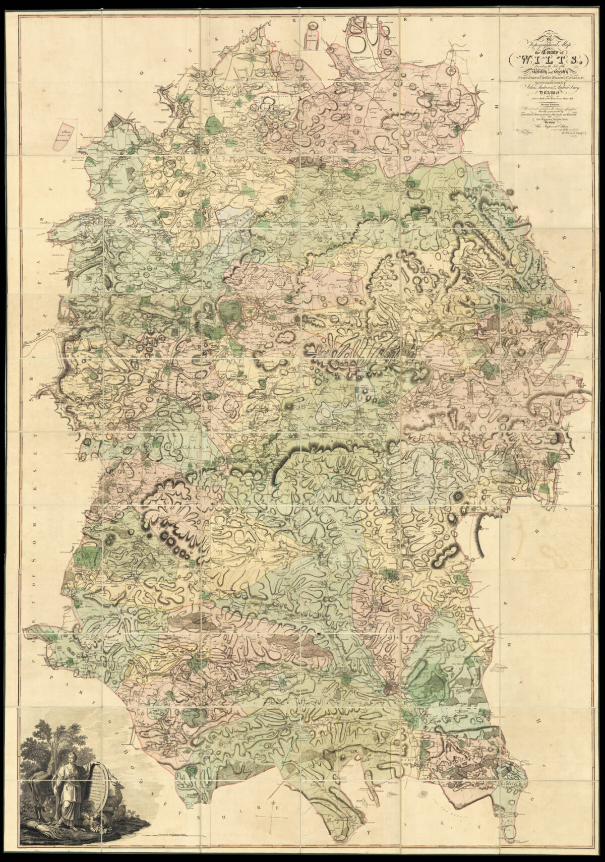 ANDREWS AND DURY A Topographical Map of the County of Wilts,