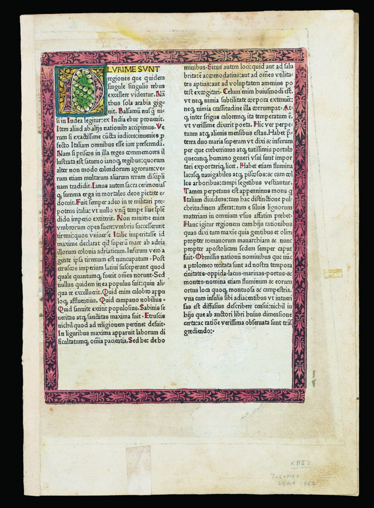 PTOLEMAEUS, Claudius [translated by ANGELUS, Jacobus, edited by GERMANUS, Nicolaus] [Modern Italy]