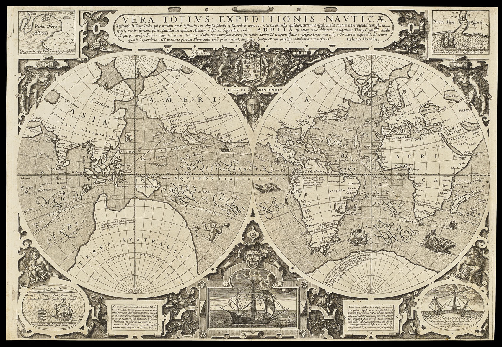 HONDIUS, Jodocus Vera Totius Expeditionis Nauticae...