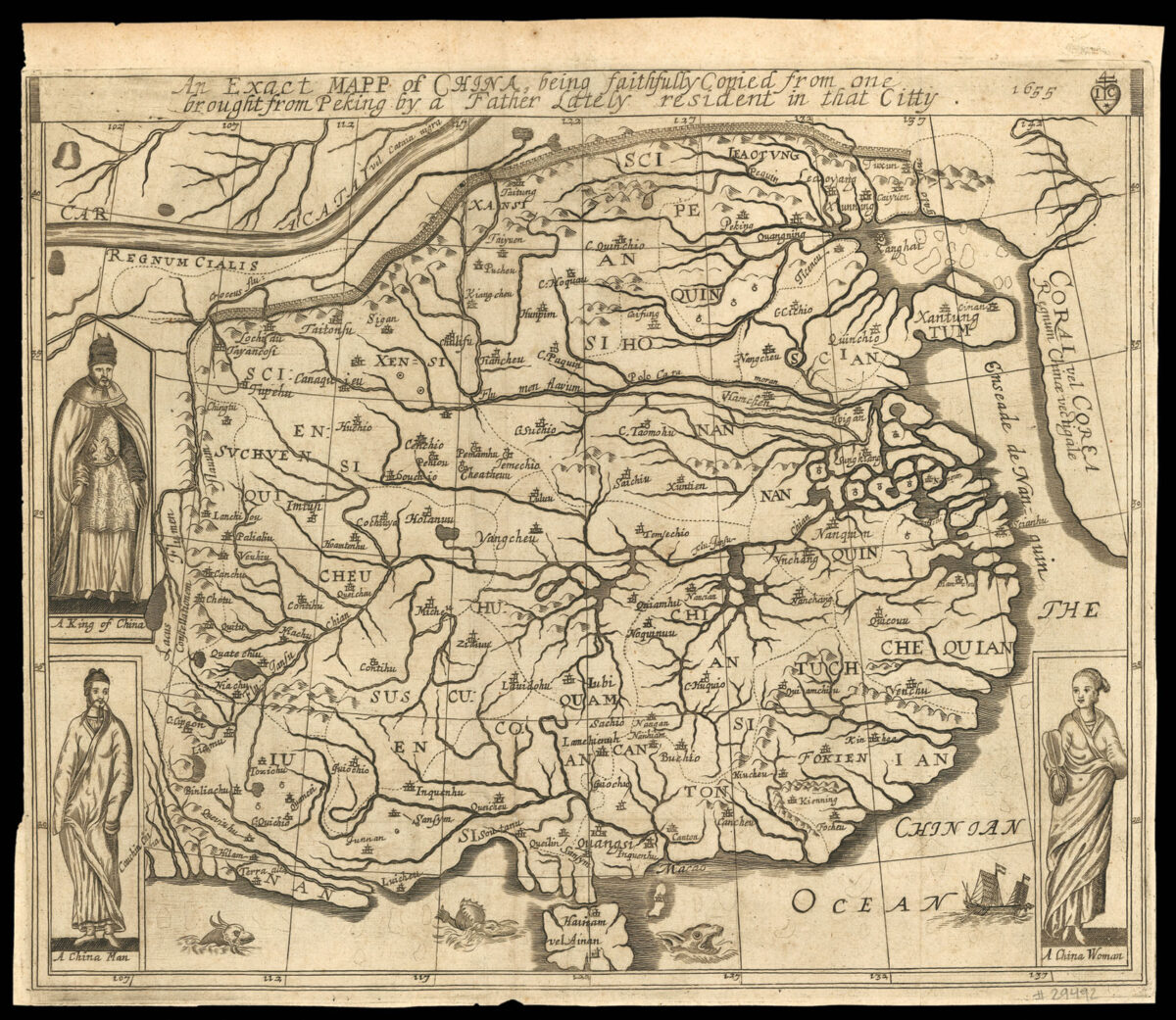 SEMEDO, Alvarez de An Exact Mapp of China, being a faithfully Copied from one brought fro Peking by a Father Lately resident in that Citty. 1655.
