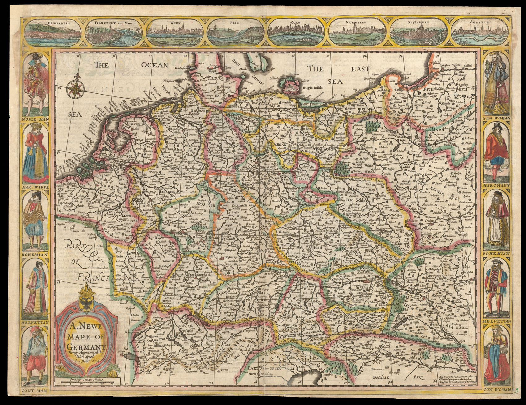 Rare Roger Rea edition of Speed’s map of Germany - Daniel Crouch Rare Books
