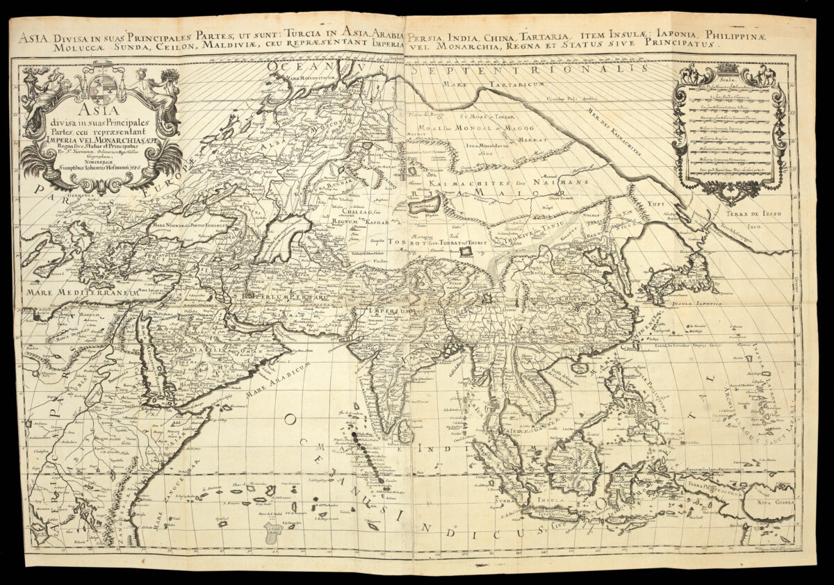 HOFFMAN, Johann Prospect des ganzen Erd-Kreisses, in Fünff absonderlichen Carten, Namentlich Europa, Asia, Africa und... America.