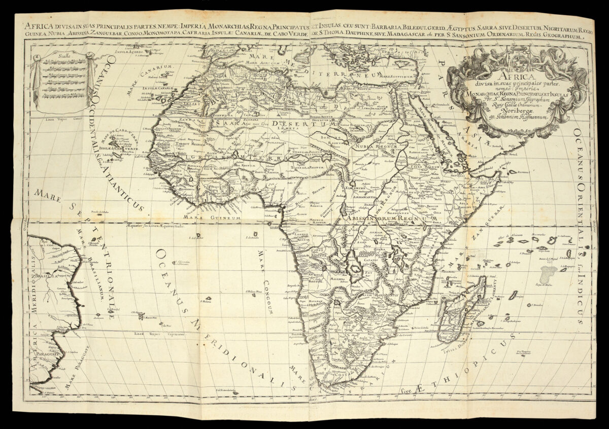 HOFFMAN, Johann Prospect des ganzen Erd-Kreisses, in Fünff absonderlichen Carten, Namentlich Europa, Asia, Africa und... America.