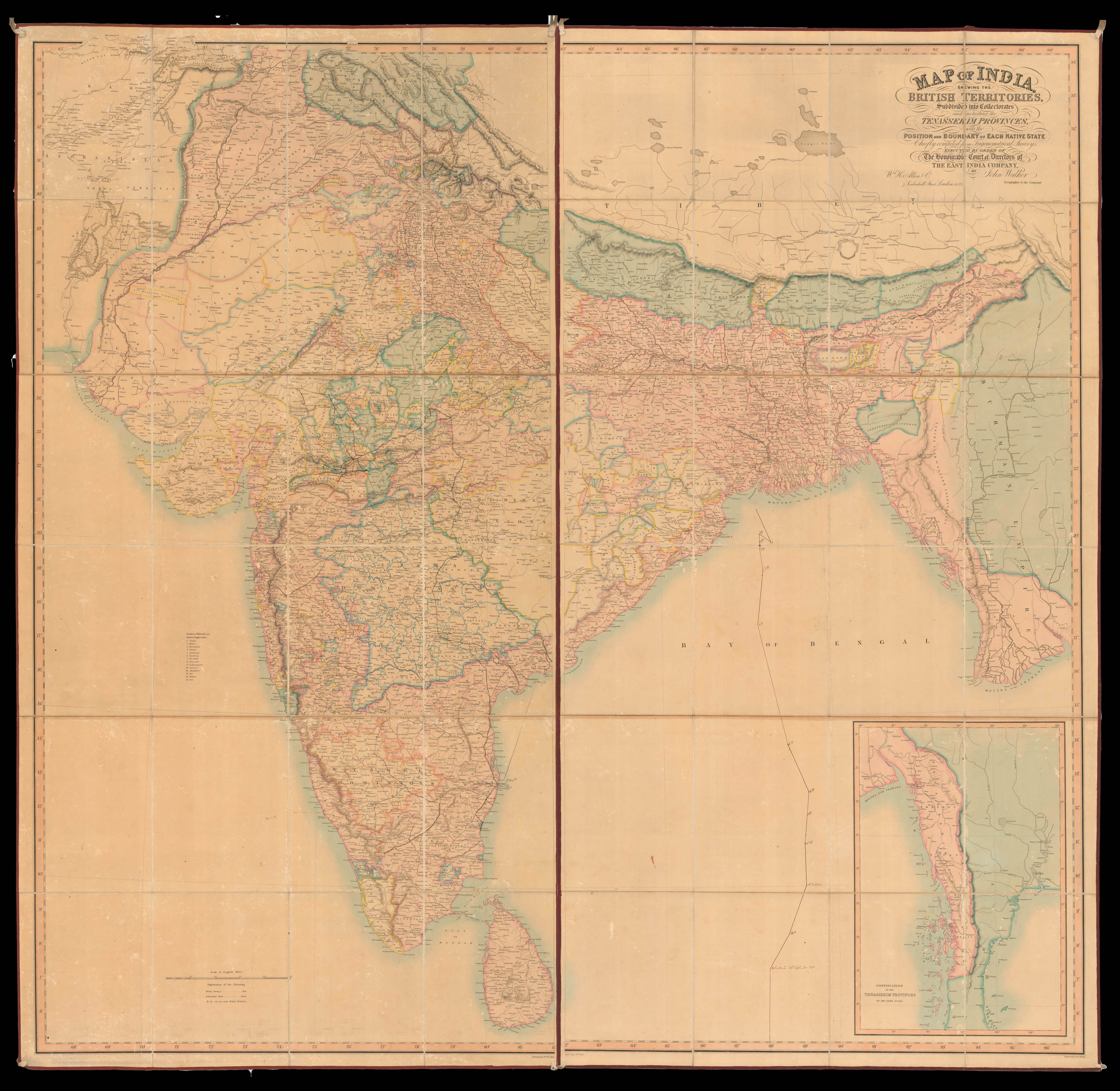 WALKER, John Map of India,