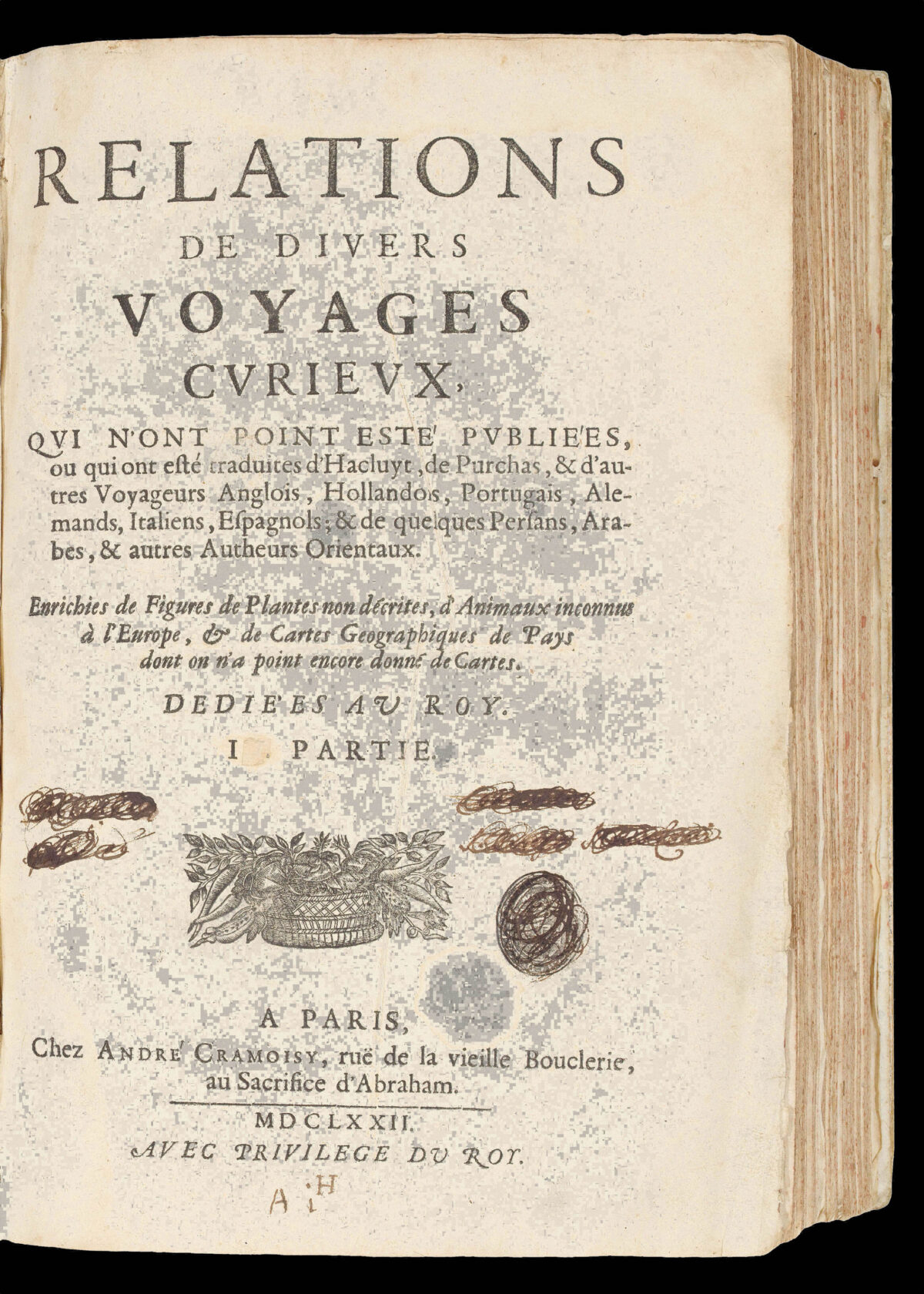 THEVENOT Melchisédec Relations de divers voyages curieux,
