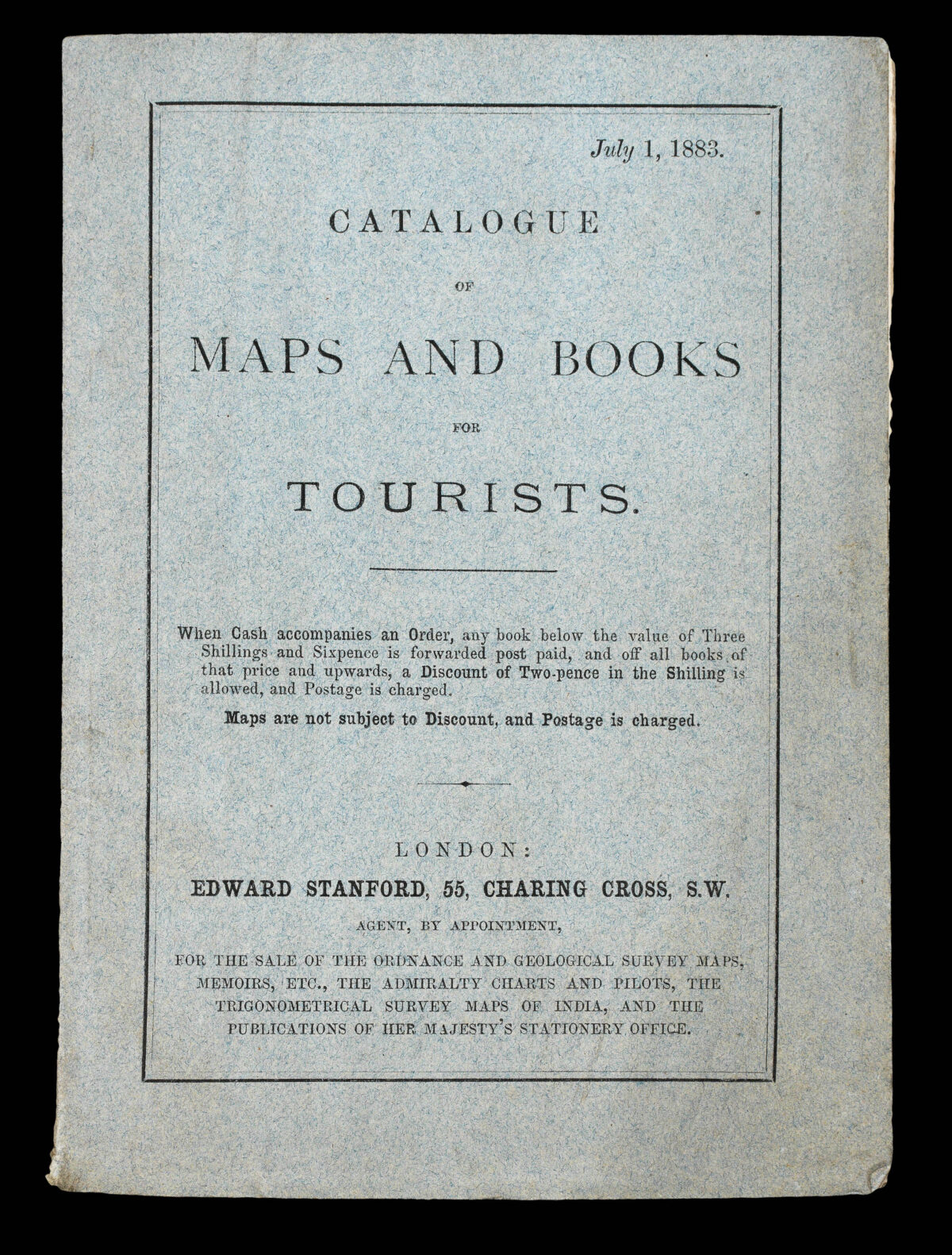 STANFORD, Edward Catalogue of Maps and Books for Tourists.