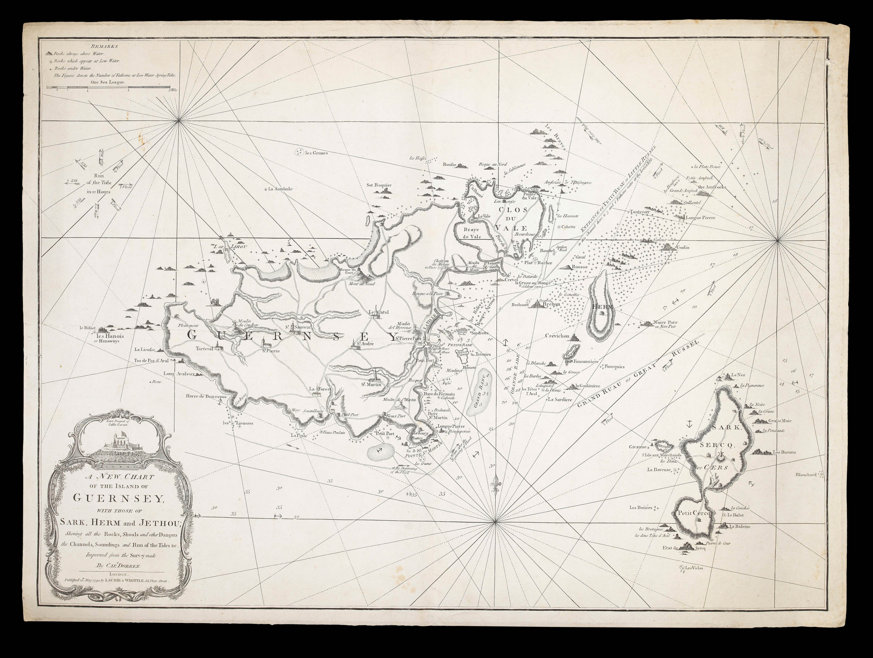 DOBREE, Nicholas A New Chart of the Island of Guernsey