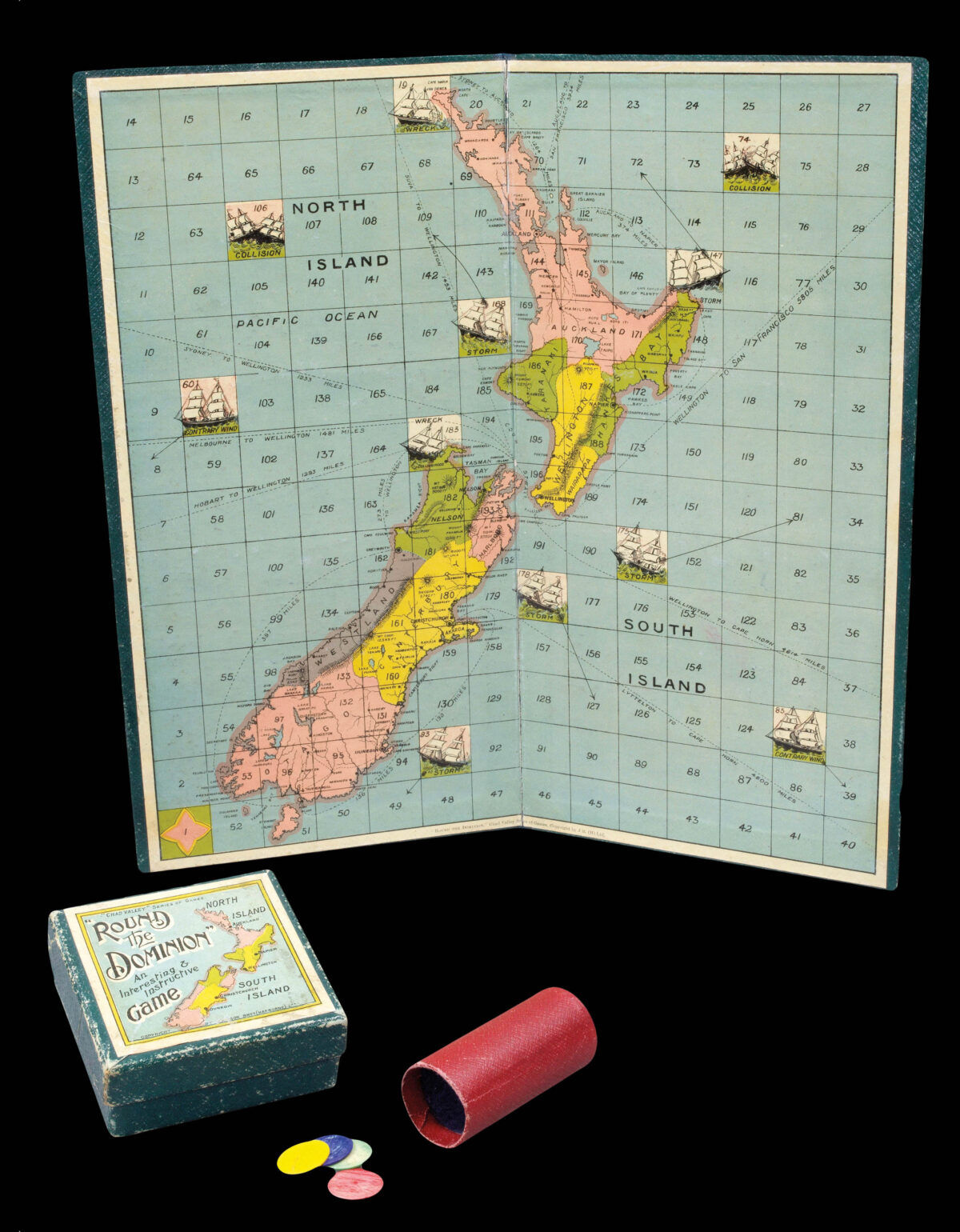 JOHNSON BROTHERS [New Zealand]. The Game of Round the Dominion. The Eastern Highway.