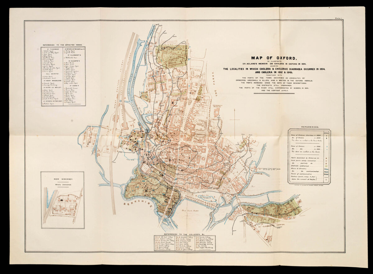 ACLAND, Henry Wentworth Oxford Cholera Epidemic.