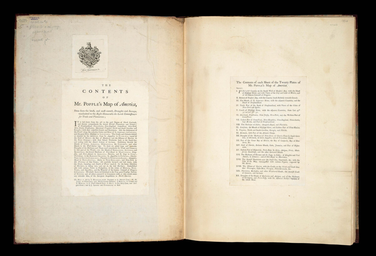 POPPLE, Henry; and Clement LEMPRIERE A Map of the British Empire in America with the French and Spanish settlements adjacent thereto.