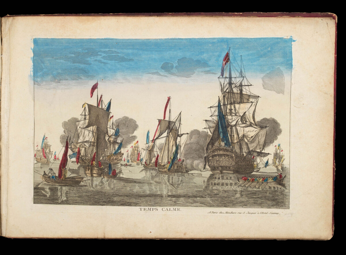 [Publishers BASSET, André Basset, DAUMONT, Jean-Francois, HUQUIER, Jacques-Gabriel Huquier, MAILLET, Nicolas Langlois, MONDARE, Louis Joseph Mondhare, and others]. [Zograscope together with an album of 199 vues d'optique].