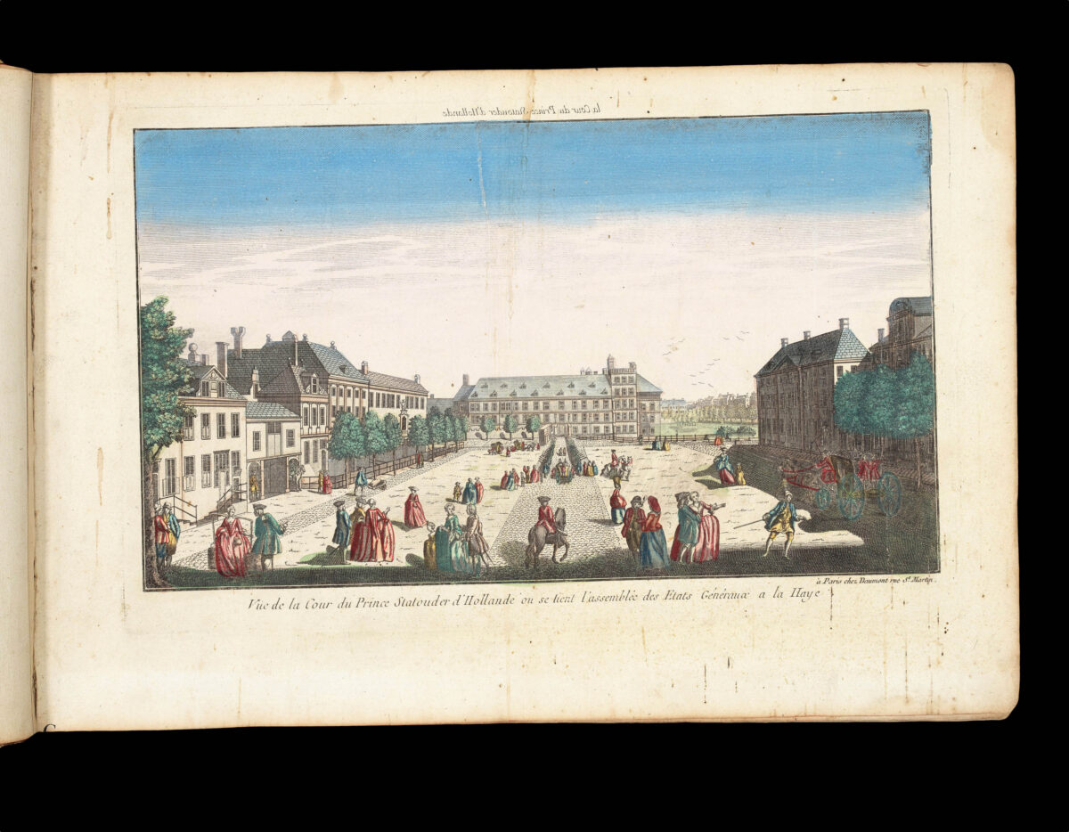 [Publishers BASSET, André Basset, DAUMONT, Jean-Francois, HUQUIER, Jacques-Gabriel Huquier, MAILLET, Nicolas Langlois, MONDARE, Louis Joseph Mondhare, and others]. [Zograscope together with an album of 199 vues d'optique].