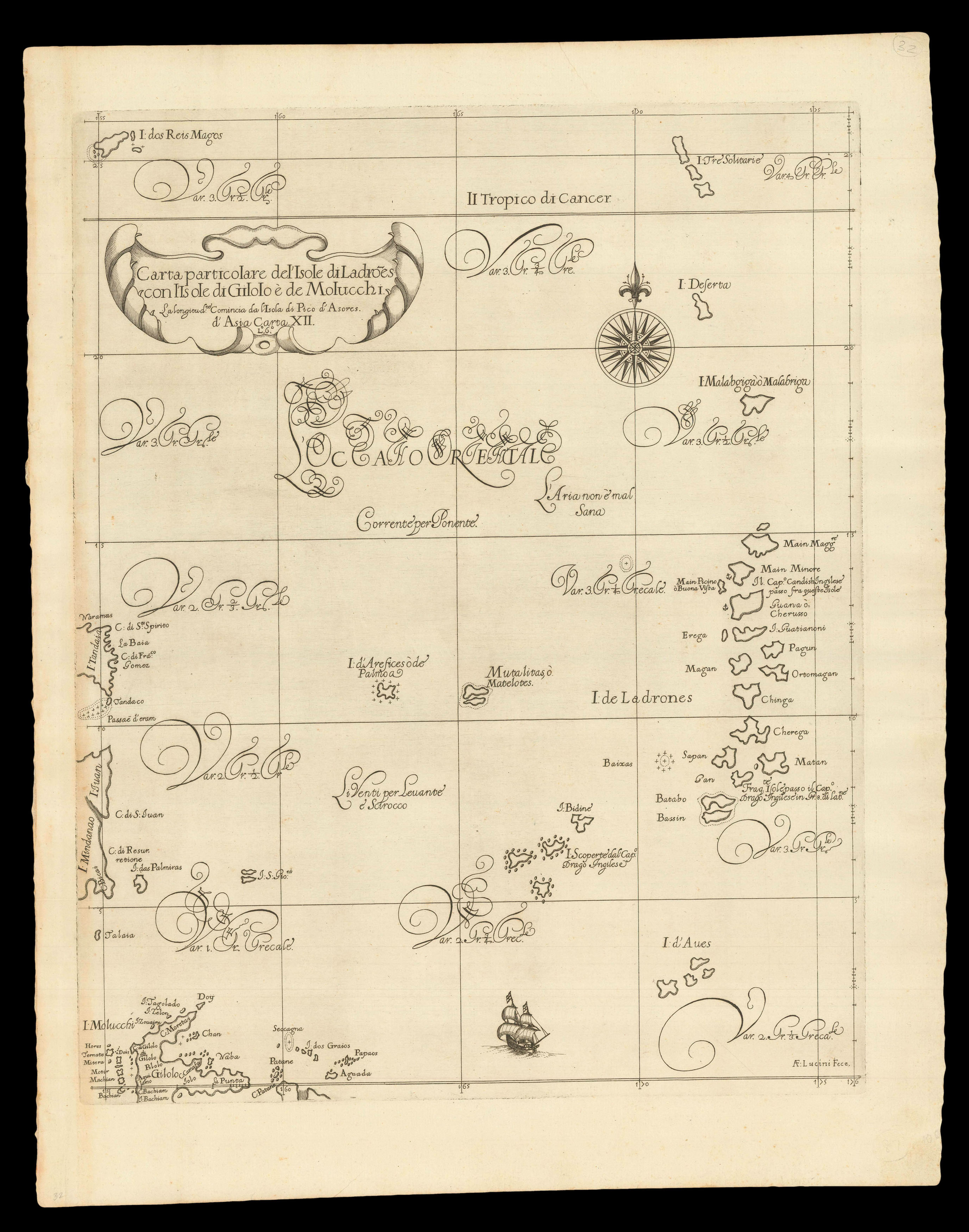DUDLEY, Robert Carta particolare del'Isole di Ladroes