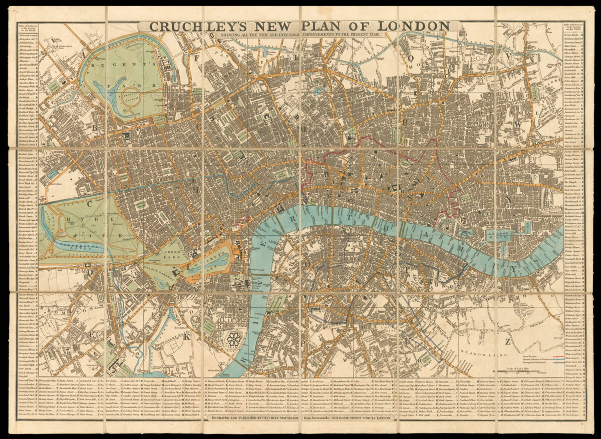 CRUCHLEY, [George Frederick] Cruchley's New Plan of London