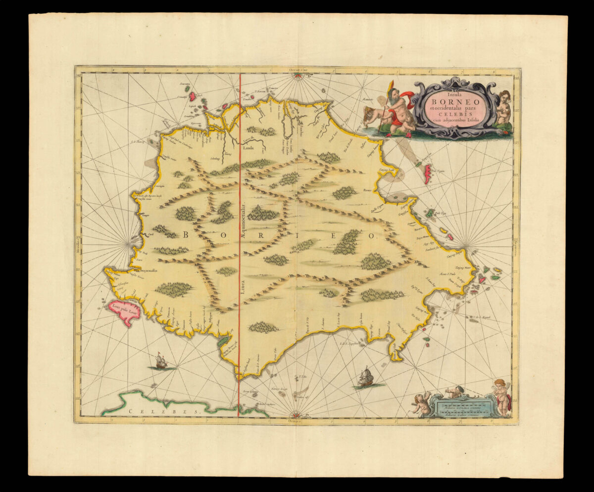 JANSSONIUS, Johannes Insula Borneo et occidentalis pars Celebis cum adjacentibus Insulis