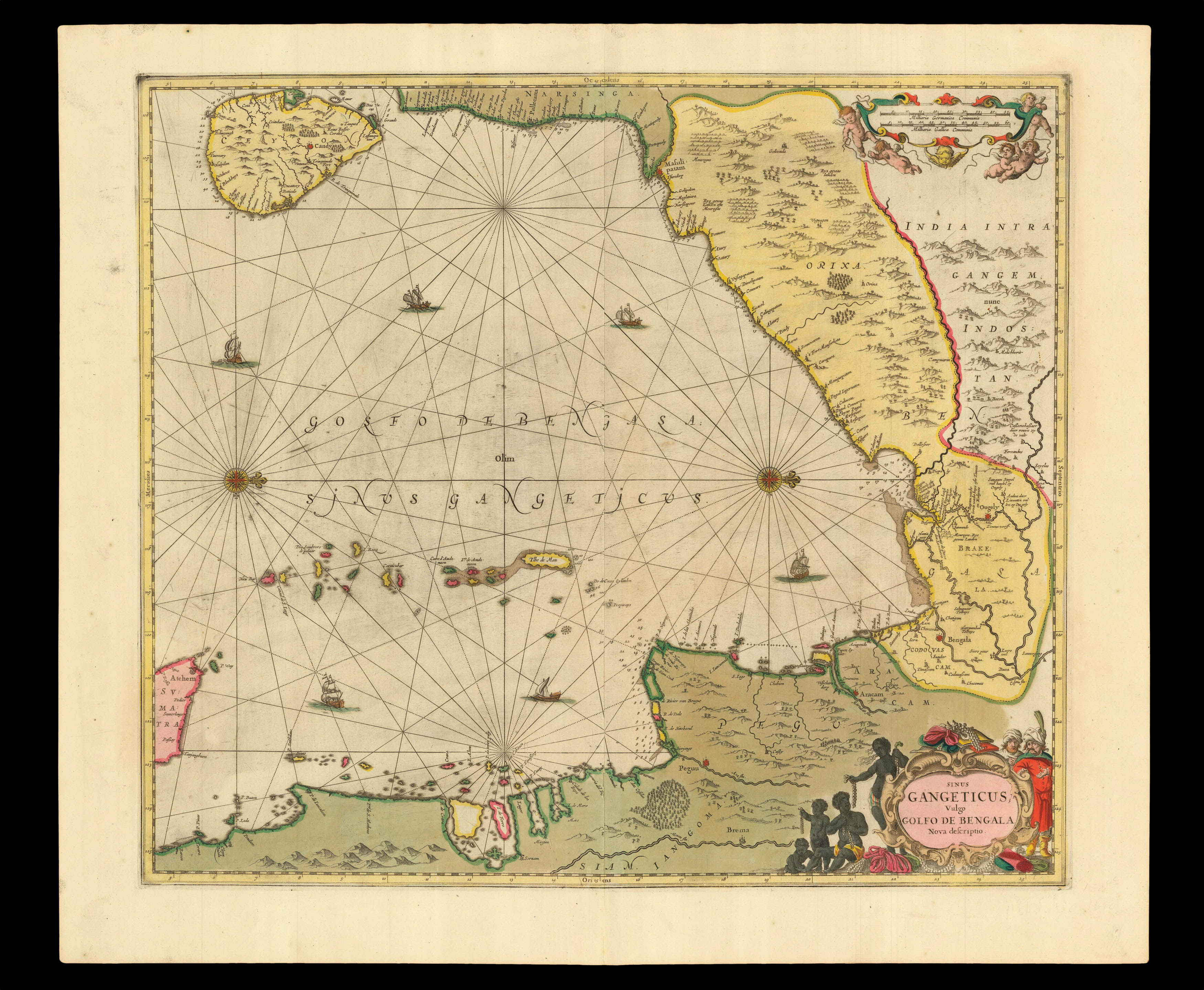 JANSSONIUS, Johannes Sinus Gangeticus Vulgo Golfo de Bengala Nova descriptio