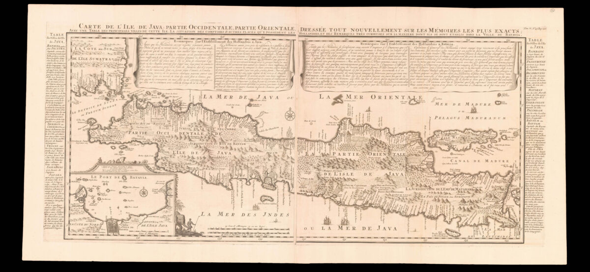 CHATELAIN, Jean Baptiste Claude Carte de l'Ile de Java:
