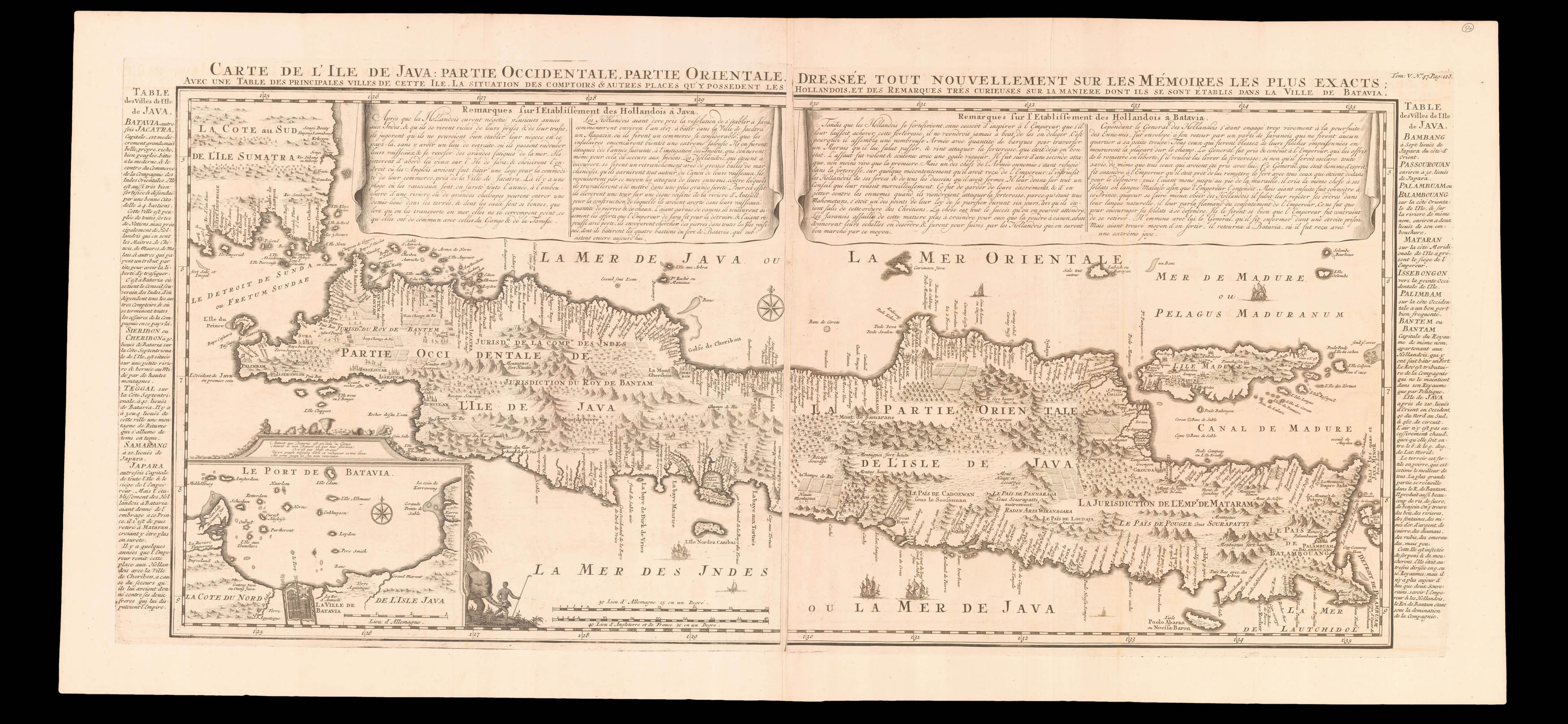 CHATELAIN, Jean Baptiste Claude Carte de l'Ile de Java: